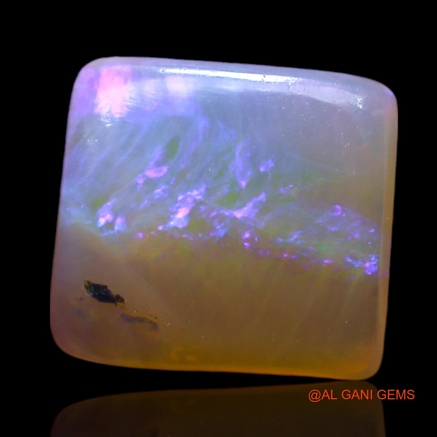 2.00 Cts Natural Australian Fire Opal Loose Gemstone Square Cabochon 10x9x3 mm AF-790