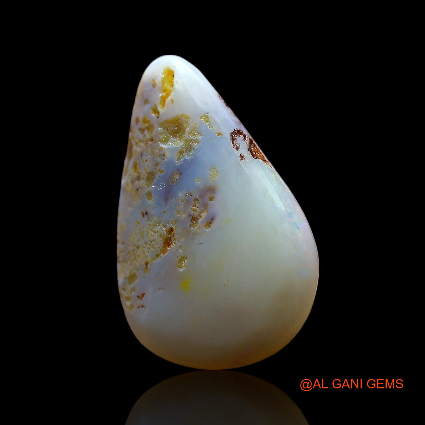 3.00 Cts Natural Australian Fire Opal Pear Cabochon Loose Gemstone For Jewelry 17x11x3 mm AF-793