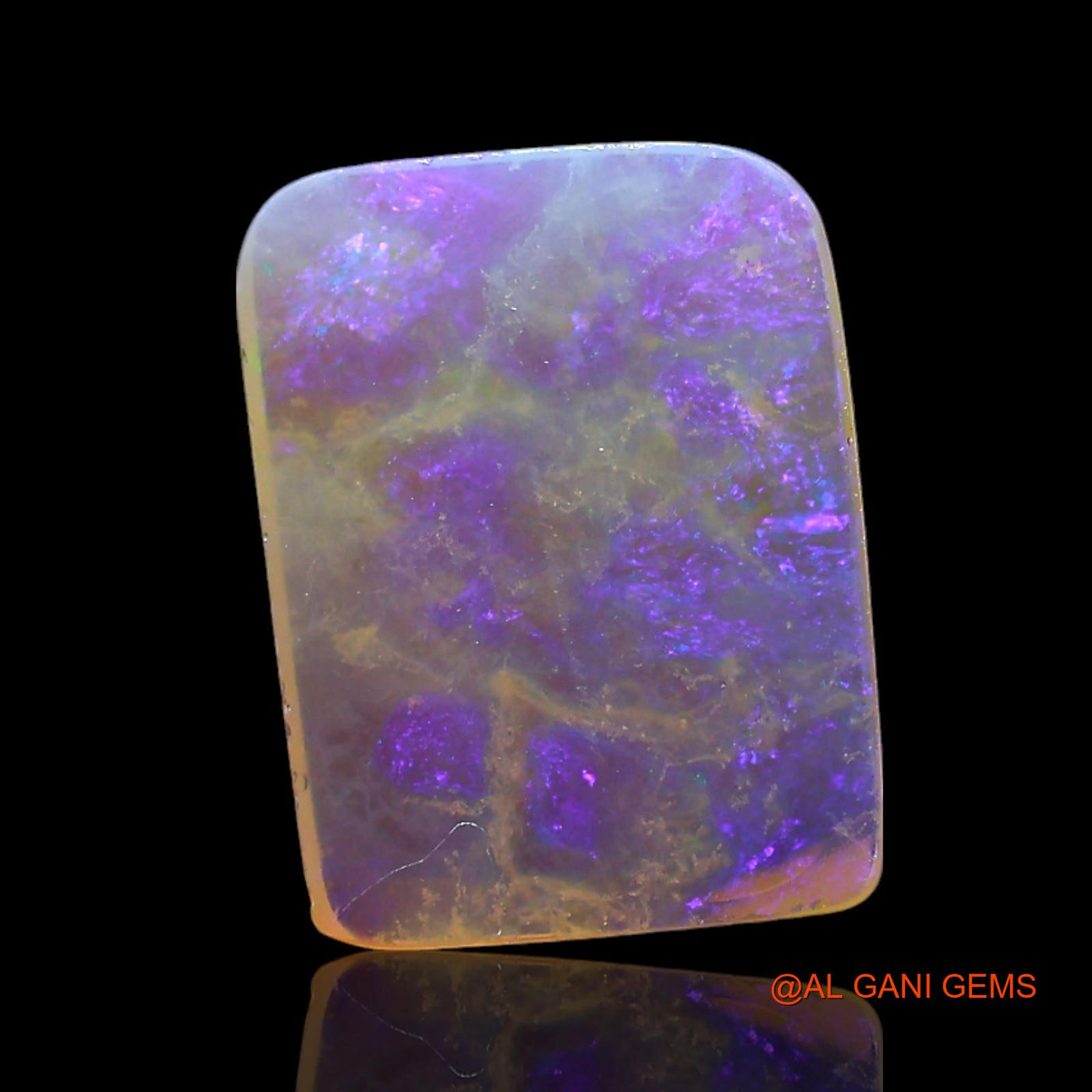 Natural Fire Opal Gemstone 1.00 Cts Loose Square Cabochon From Australia 11x8x1 mm AF-796