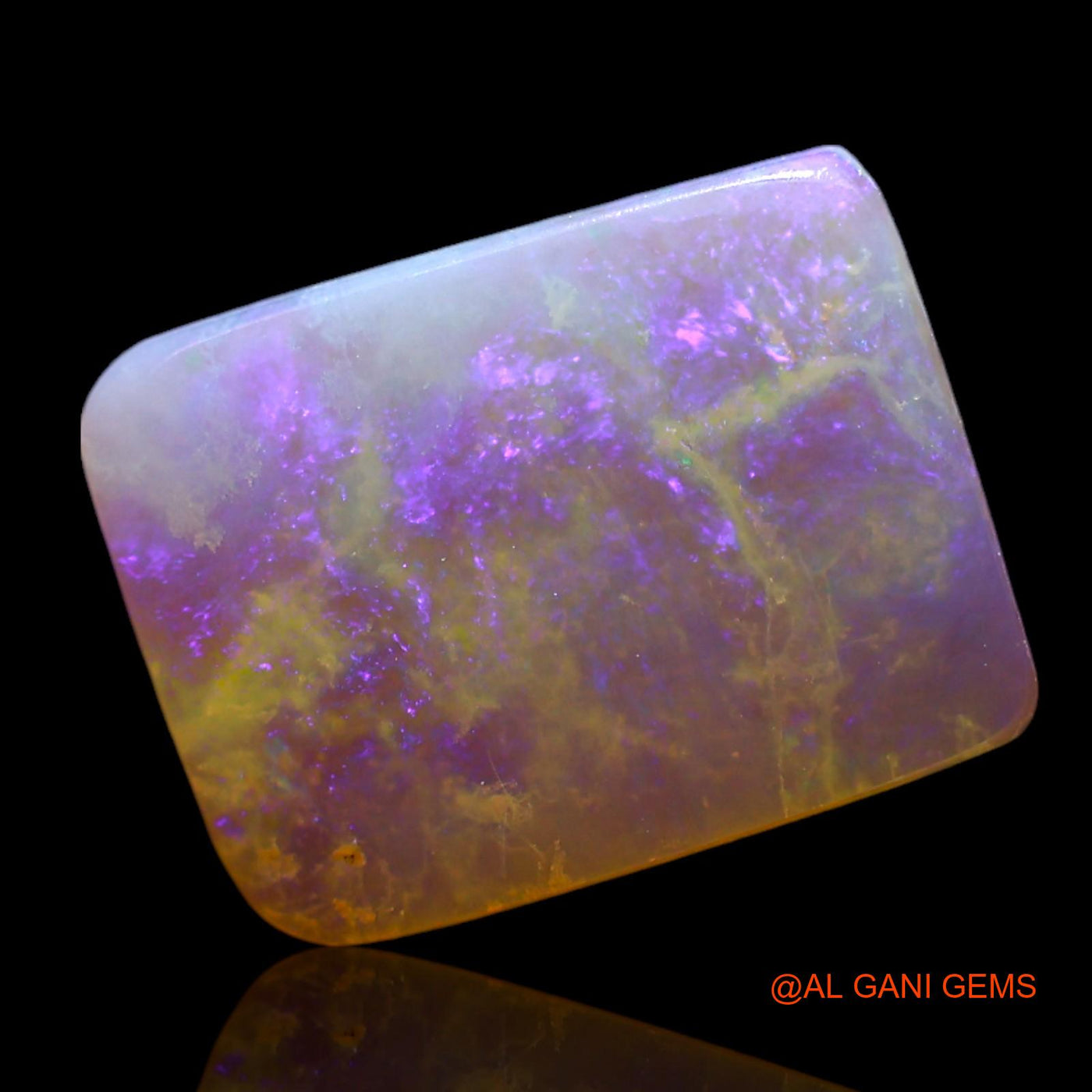 Natural Fire Opal Gemstone 1.00 Cts Loose Square Cabochon From Australia 11x8x1 mm AF-796