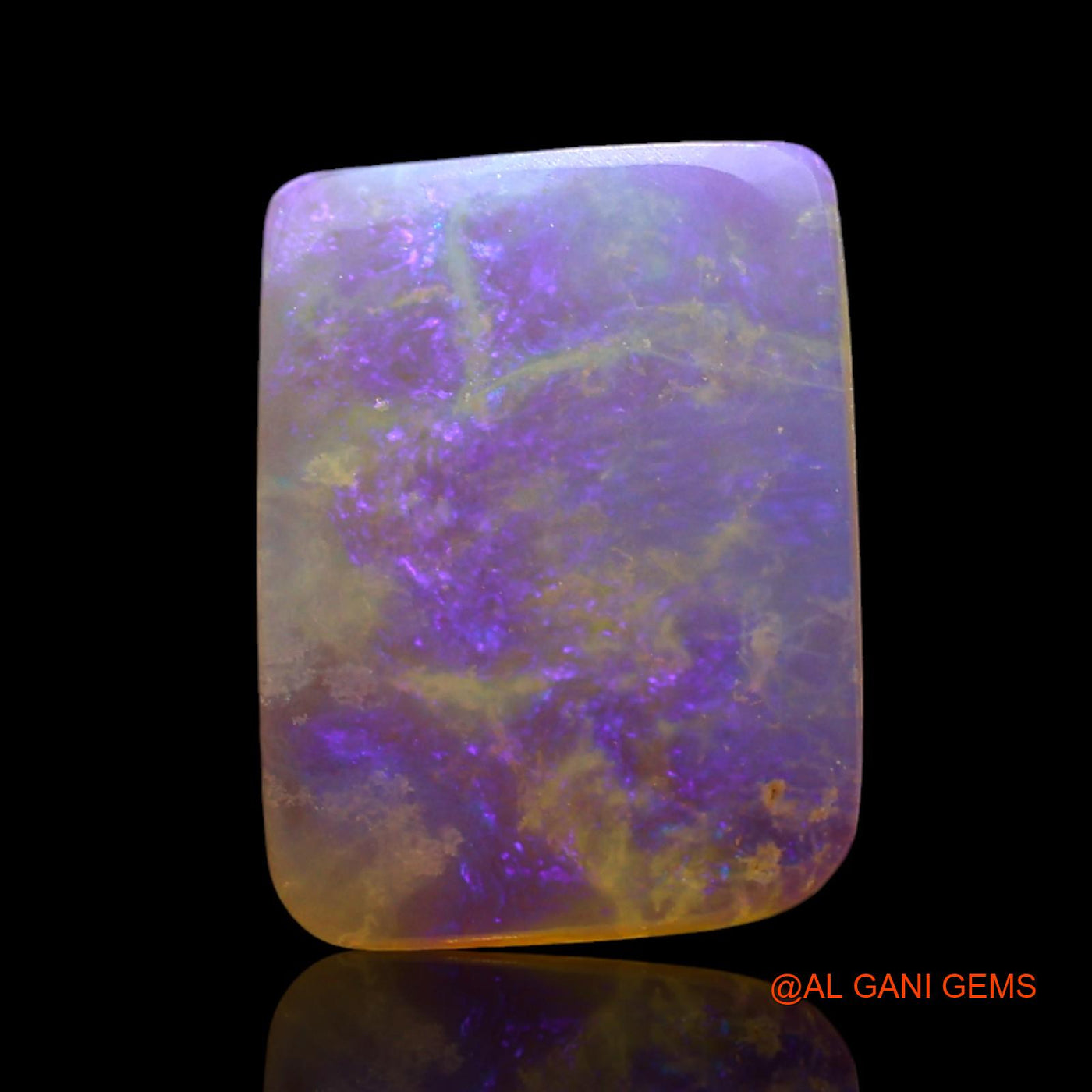 Natural Fire Opal Gemstone 1.00 Cts Loose Square Cabochon From Australia 11x8x1 mm AF-796