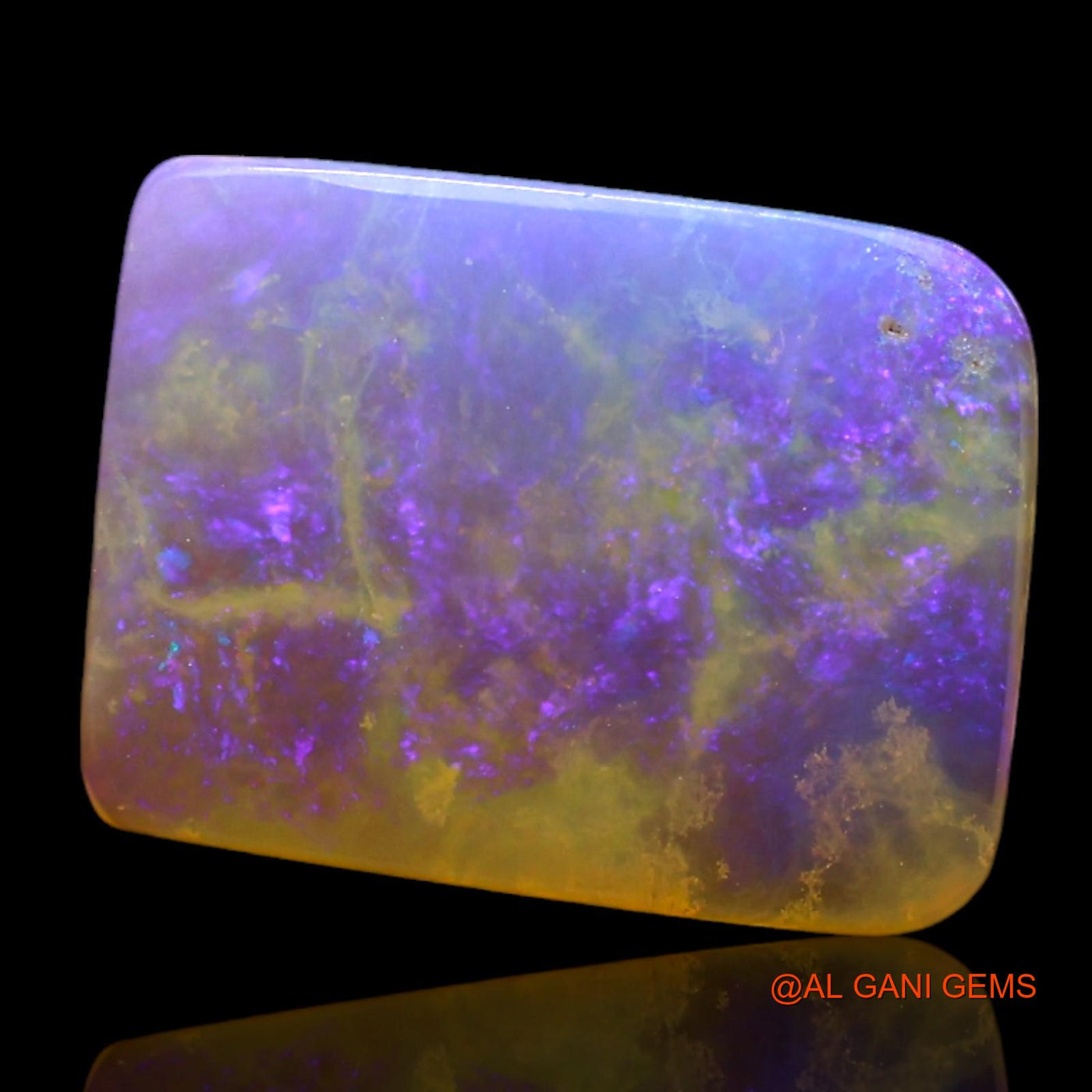 Natural Fire Opal Gemstone 1.00 Cts Loose Square Cabochon From Australia 11x8x1 mm AF-796