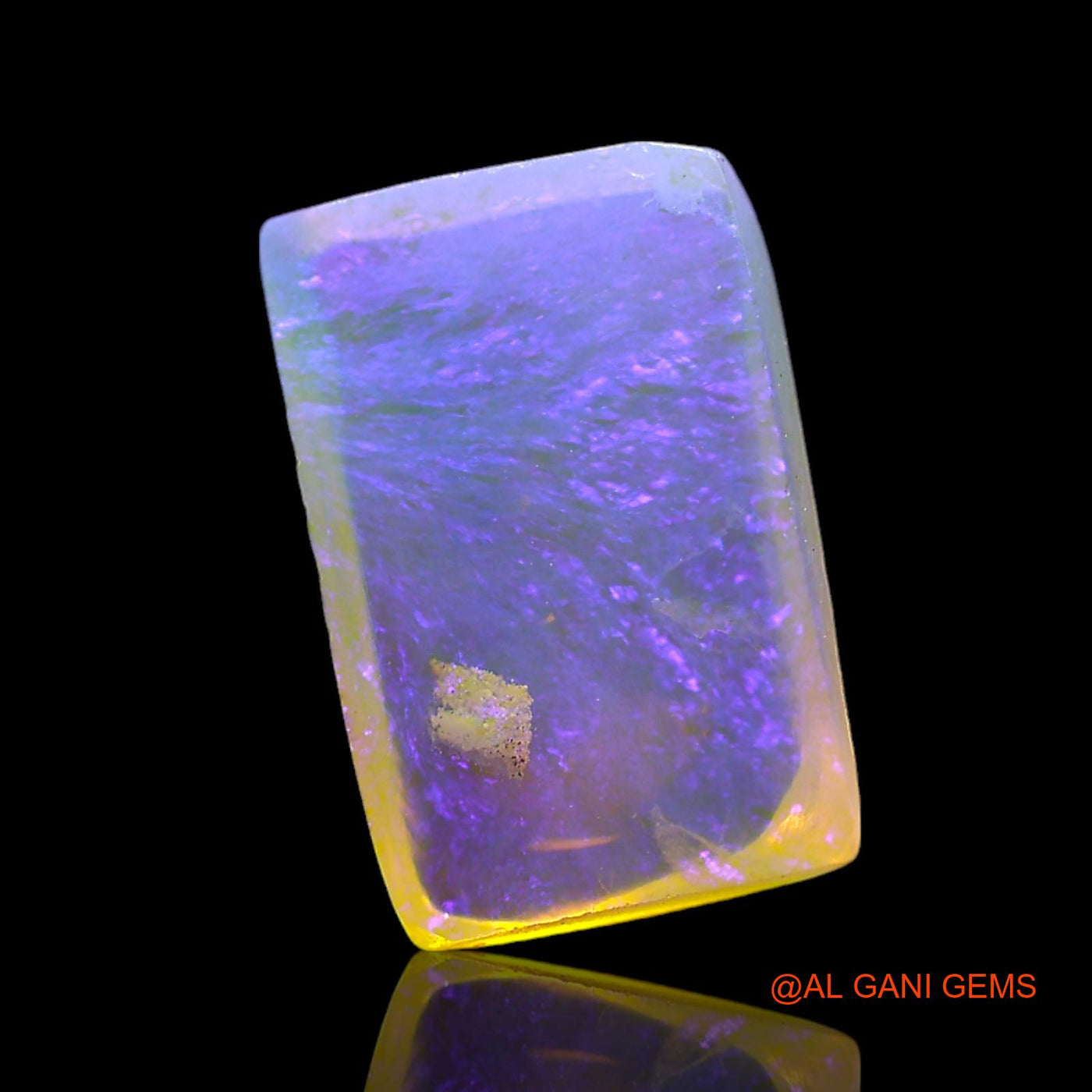 Natural Fire Opal Gemstone 2.00 Cts Loose Square Cabochon From Australia 10x7x3 mm AF-797