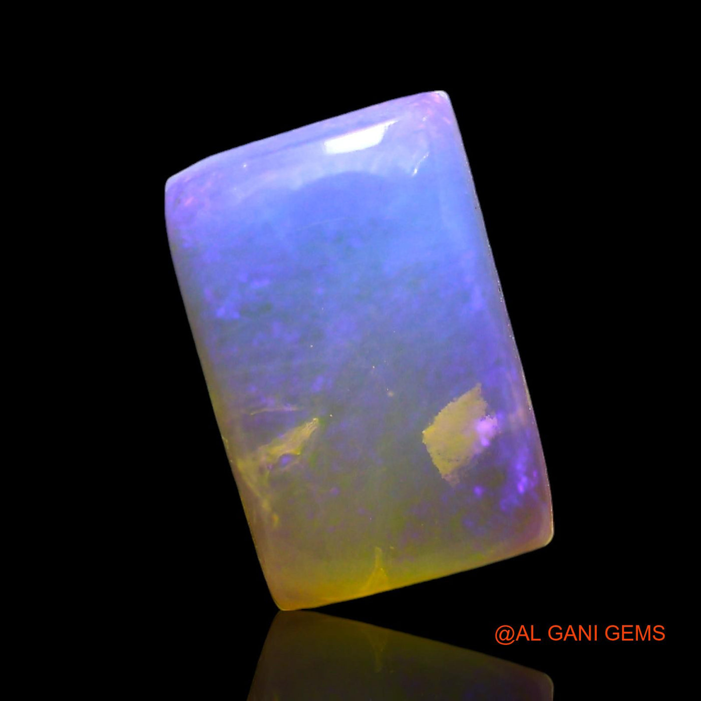 Natural Fire Opal Gemstone 2.00 Cts Loose Square Cabochon From Australia 10x7x3 mm AF-797