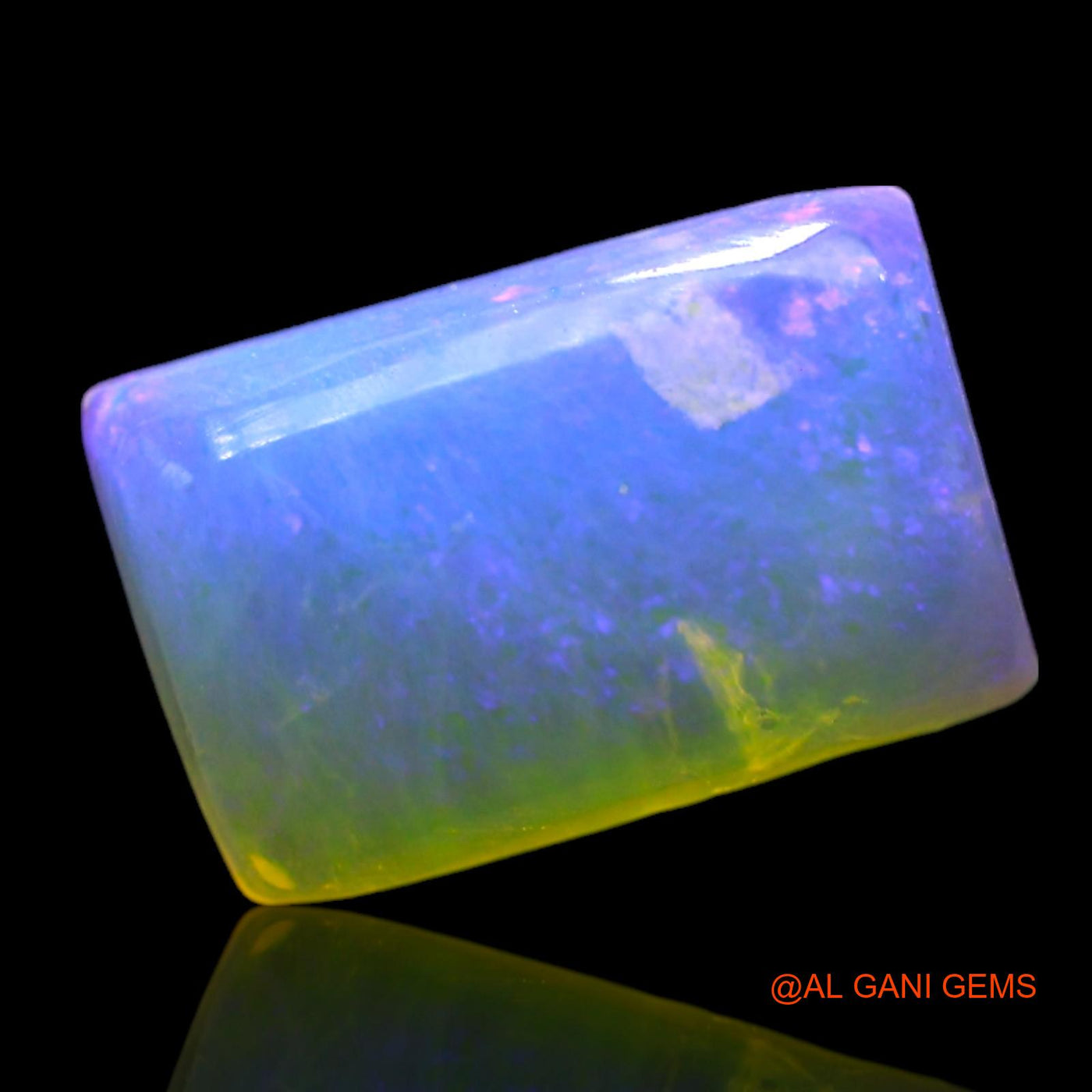 Natural Fire Opal Gemstone 2.00 Cts Loose Square Cabochon From Australia 10x7x3 mm AF-797