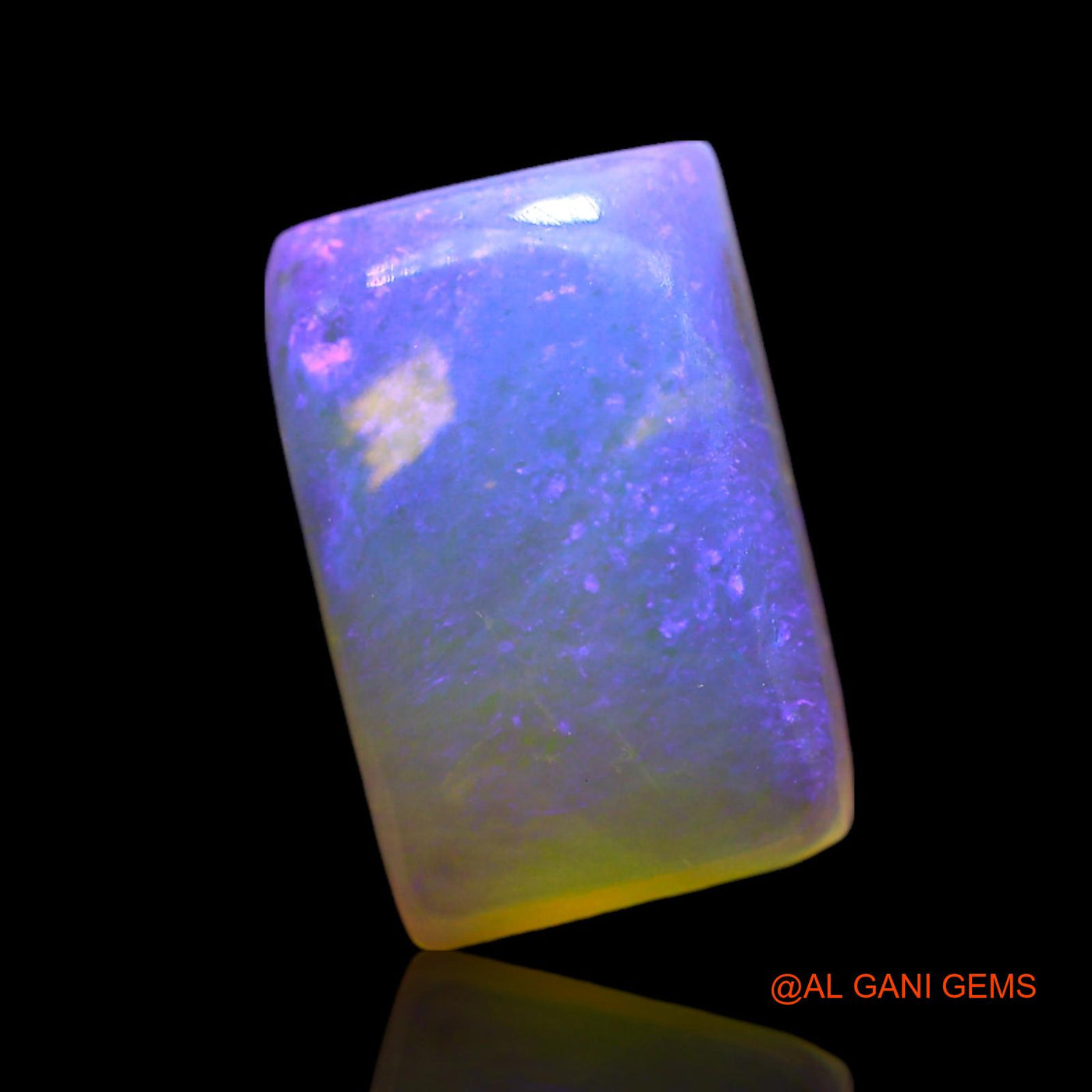Natural Fire Opal Gemstone 2.00 Cts Loose Square Cabochon From Australia 10x7x3 mm AF-797