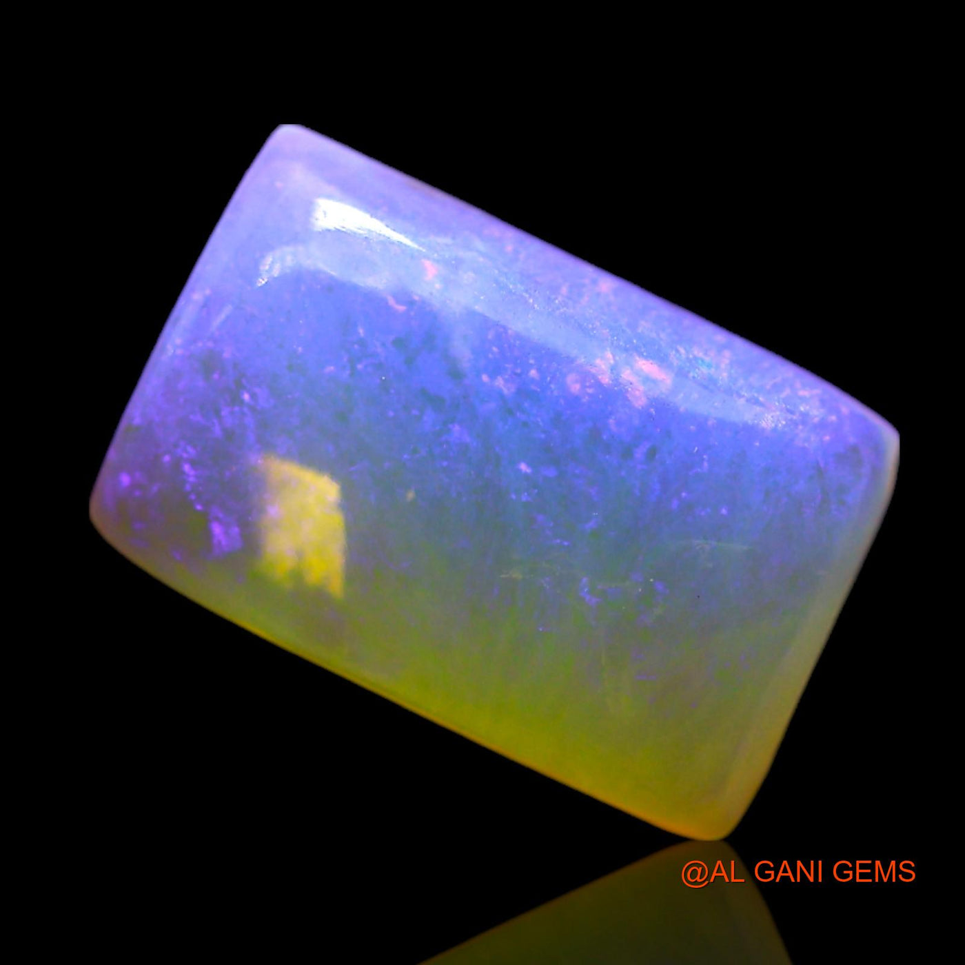 Natural Fire Opal Gemstone 2.00 Cts Loose Square Cabochon From Australia 10x7x3 mm AF-797