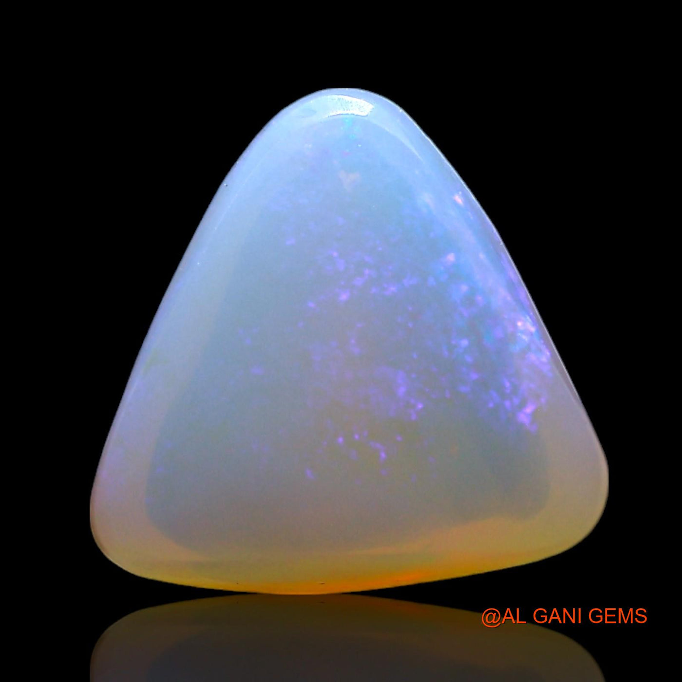 2.00 Cts Unheated Australian Fire Opal Loose Gemstone Trillion Cabochon Natural 10x9x4 mm AF-799