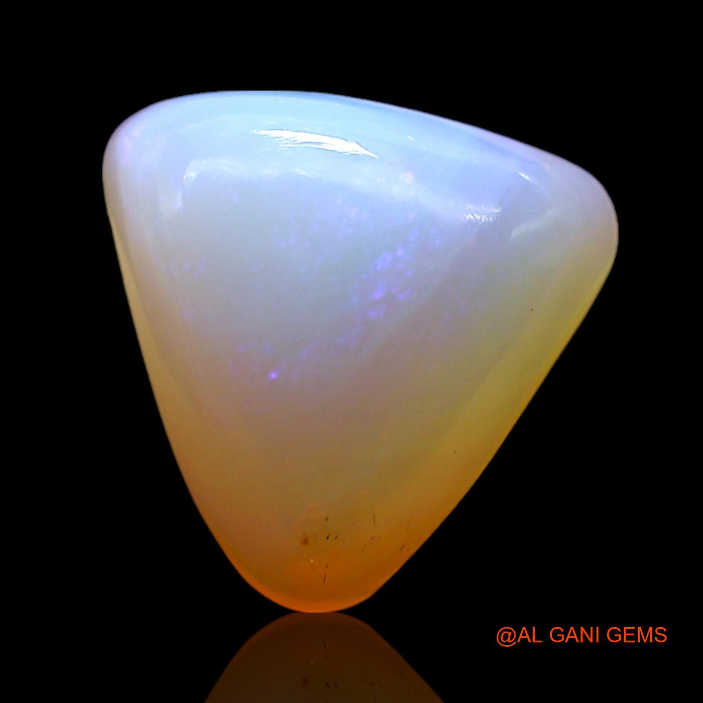 2.00 Cts Unheated Australian Fire Opal Loose Gemstone Trillion Cabochon Natural 10x9x4 mm AF-799