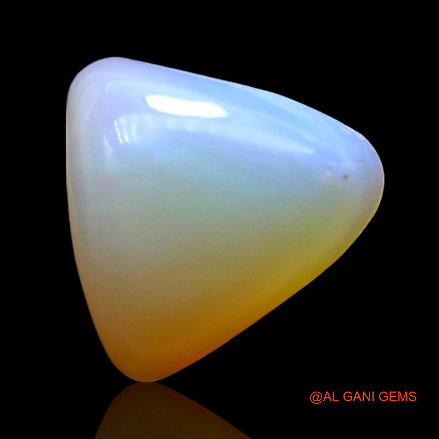 2.00 Cts Unheated Australian Fire Opal Loose Gemstone Trillion Cabochon Natural 10x9x4 mm AF-799