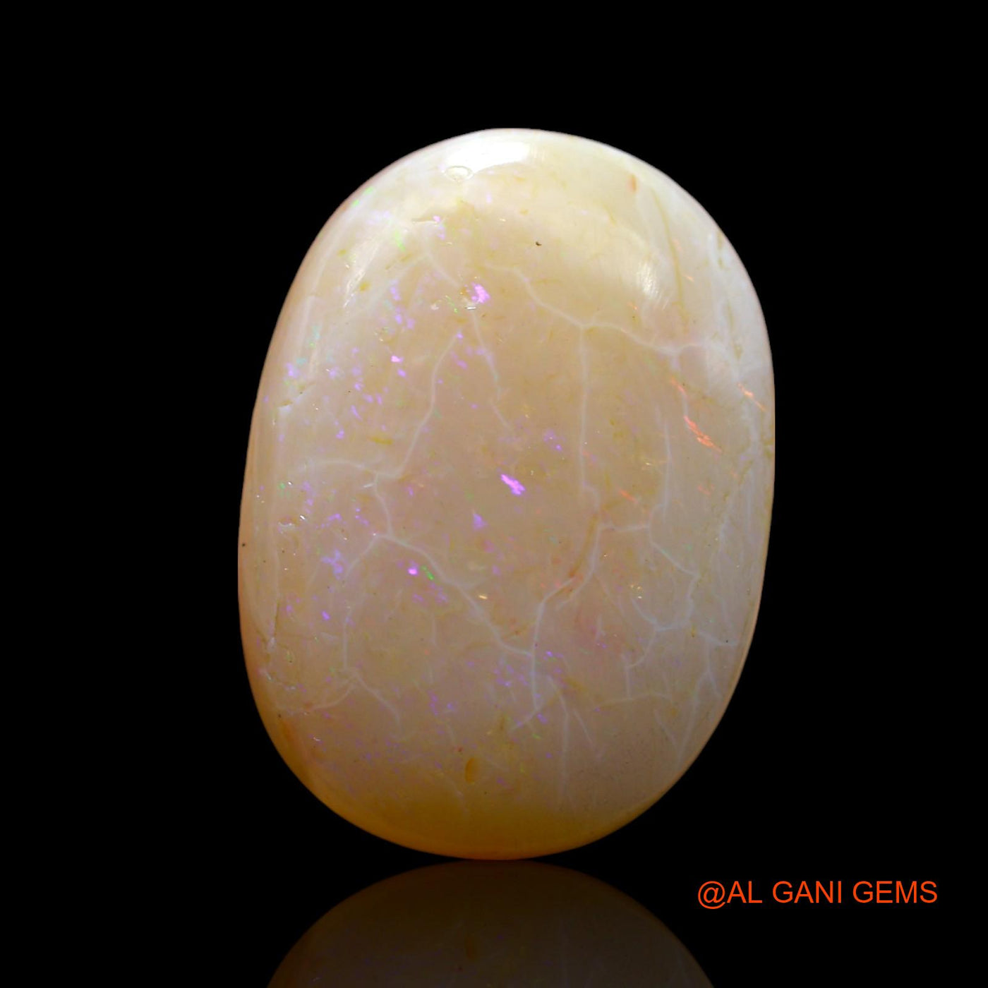 20.00 Cts Unheated Australian Fire Opal Loose Gemstone Oval Cabochon Natural 22x15x8 mm AF-7