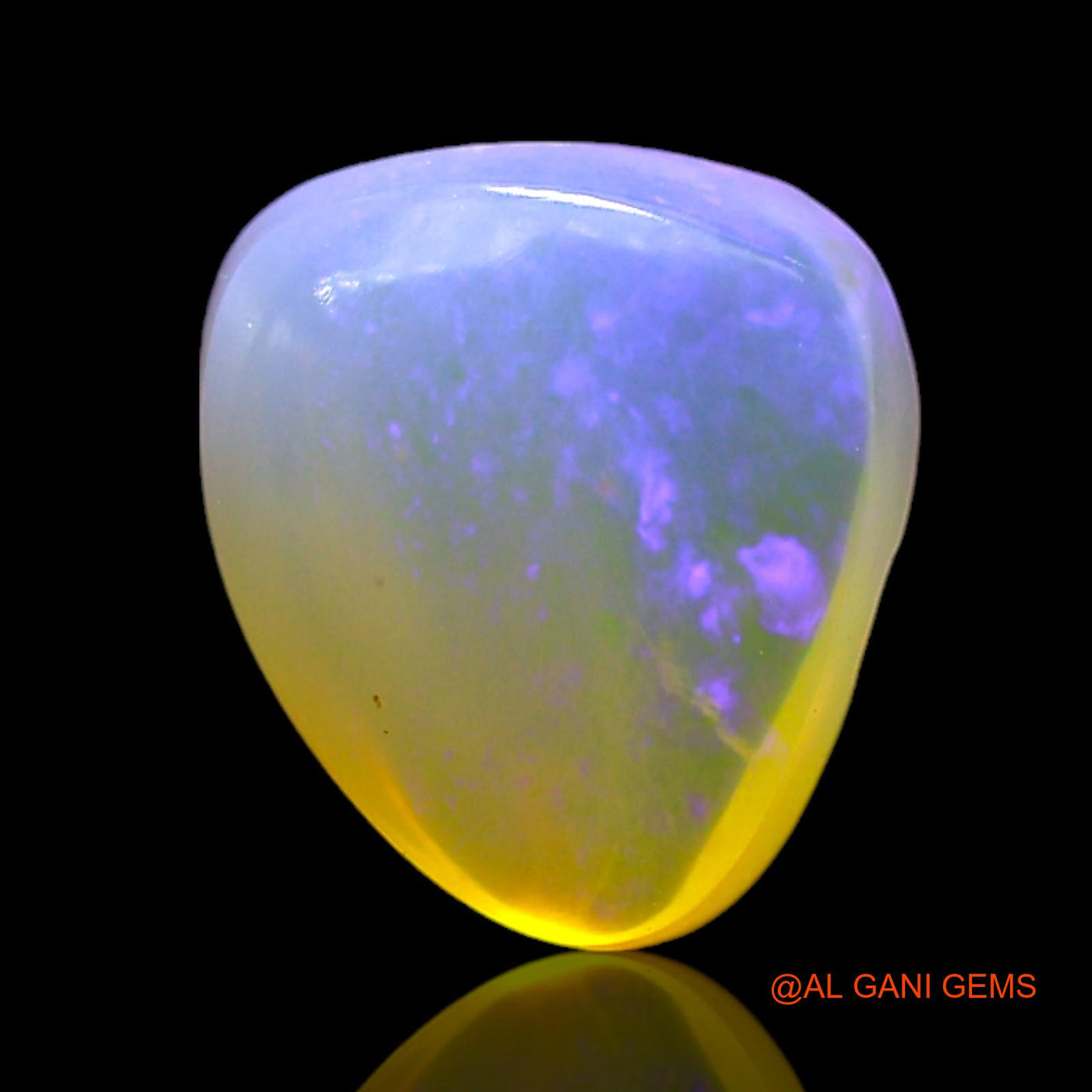 1.00 Cts Natural Australian Fire Opal Loose Gemstone Fancy Cabochon 8x8x4 mm AF-800