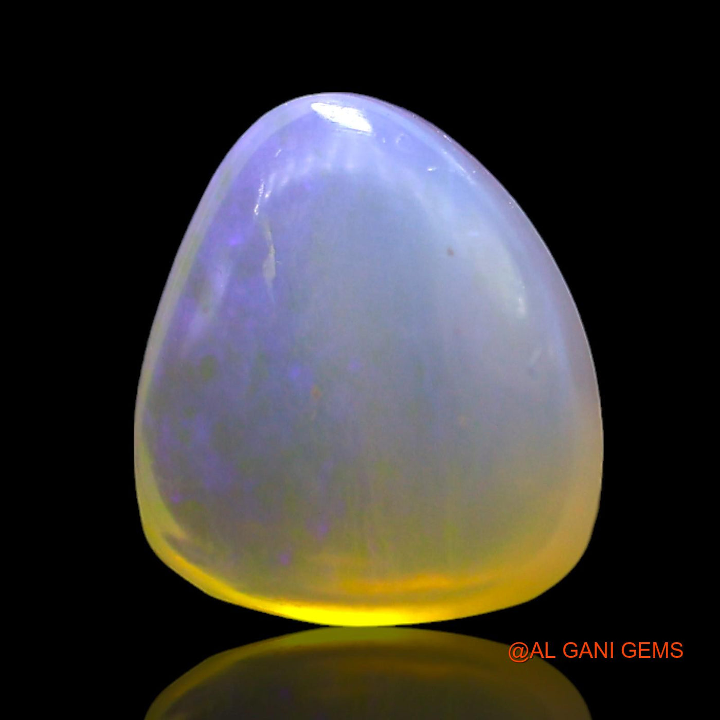 1.00 Cts Natural Australian Fire Opal Loose Gemstone Fancy Cabochon 8x8x4 mm AF-800