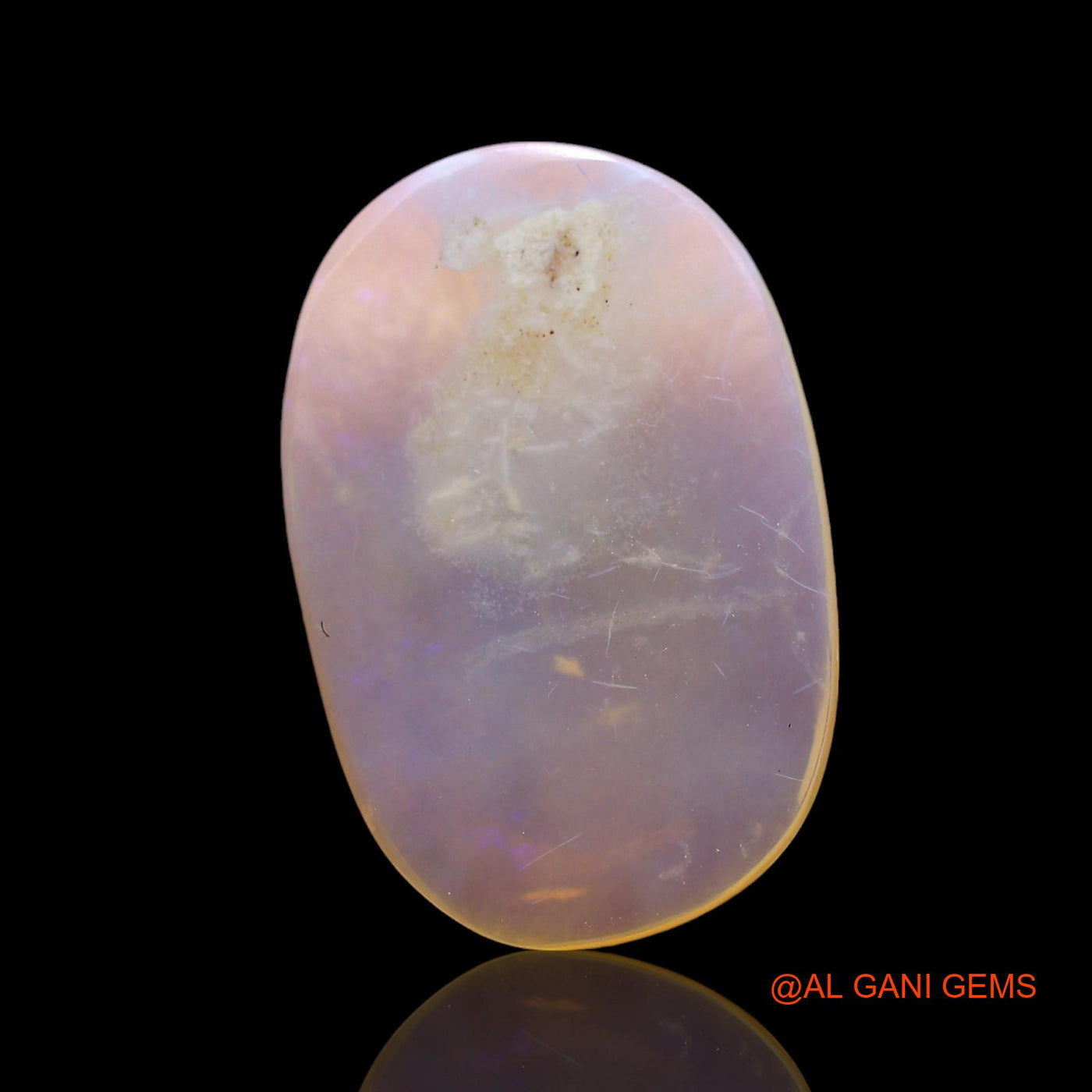 4.00 Cts Unheated Australian Fire Opal Loose Gemstone Oval Cabochon Natural 18x12x3 mm AF-808