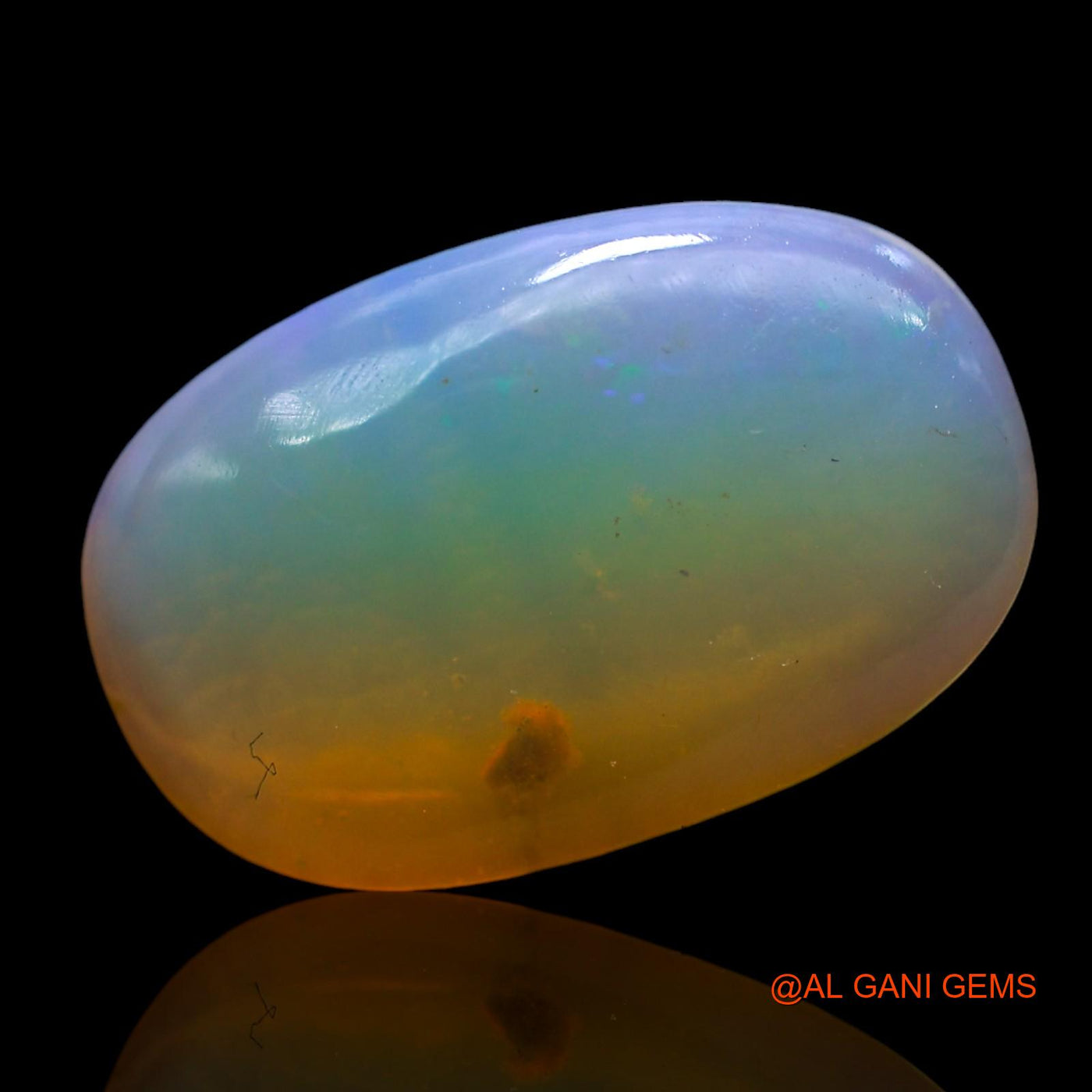 5.00 Cts Natural Australian Fire Opal Loose Gemstone Oval Cabochon 17x10x4 mm AF-810
