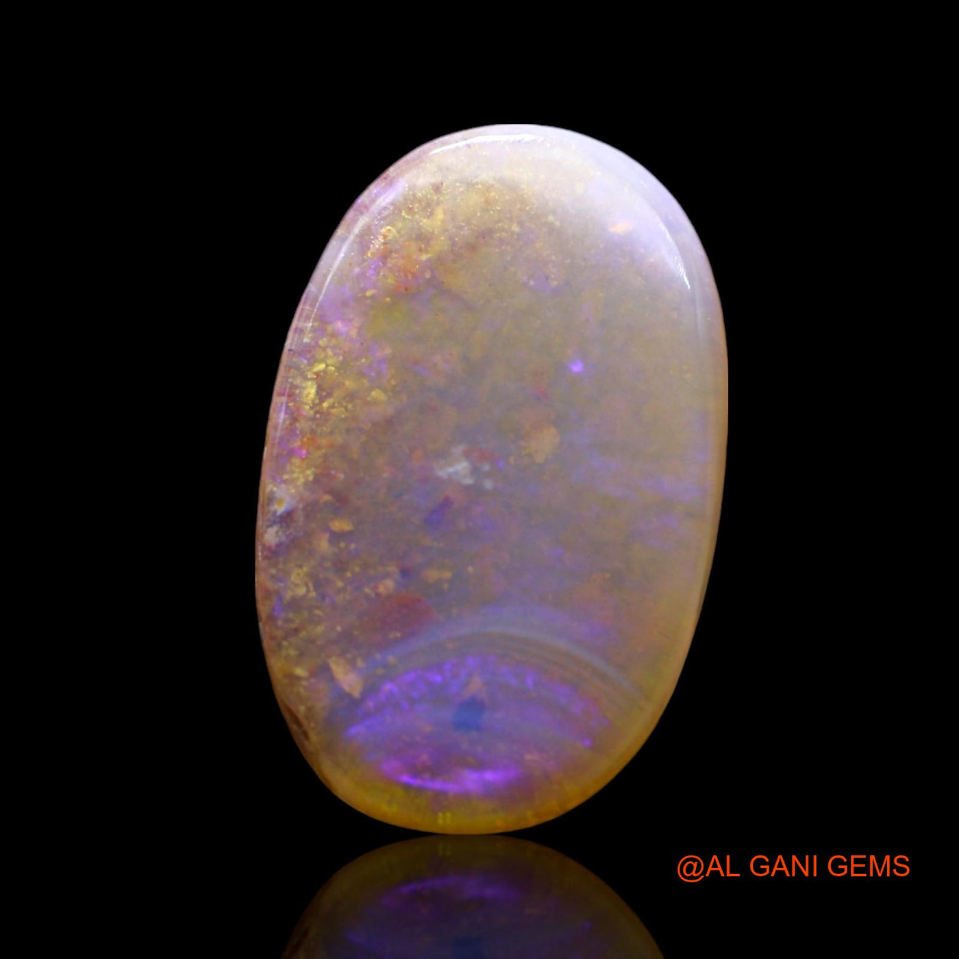 5.00 Cts Natural Australian Fire Opal Loose Gemstone Oval Cabochon 17x10x4 mm AF-813