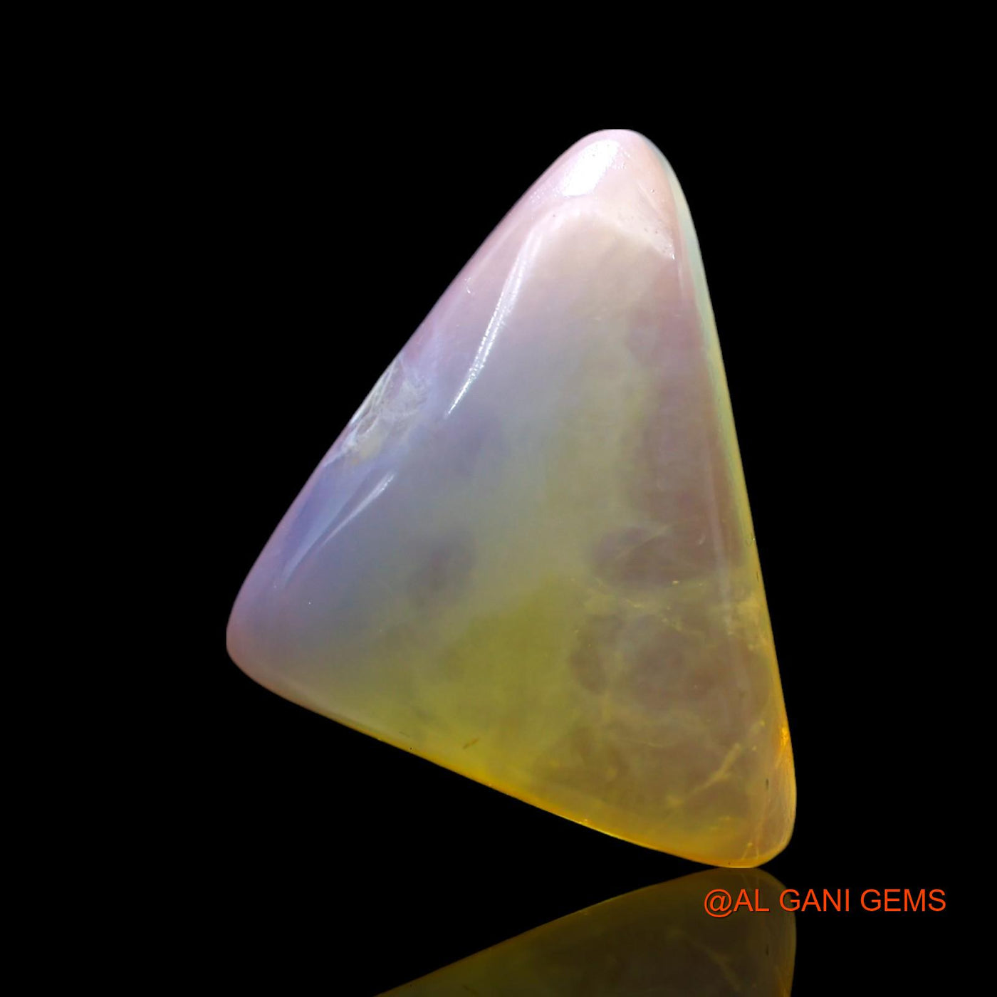 4.00 Cts Natural Australian Fire Opal Trillion Cabochon Loose Gemstone For Jewelry 14x12x4 mm AF-817