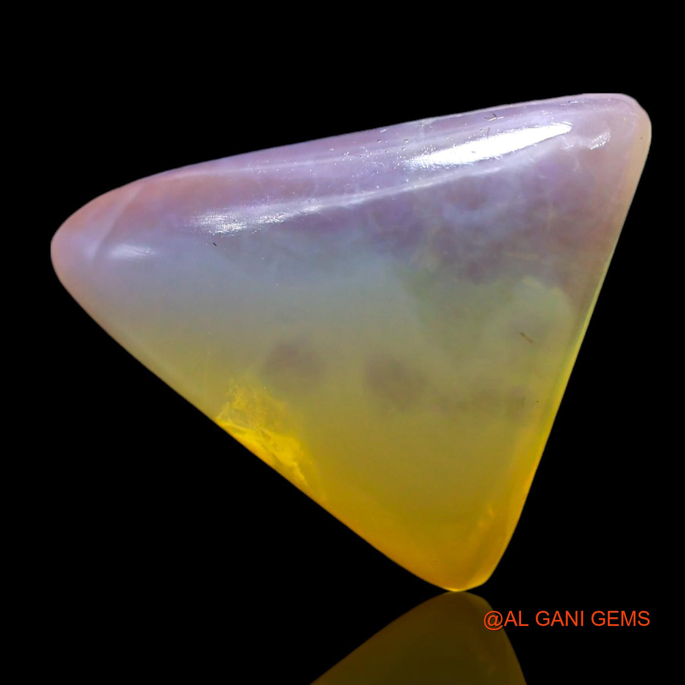 4.00 Cts Natural Australian Fire Opal Trillion Cabochon Loose Gemstone For Jewelry 14x12x4 mm AF-817
