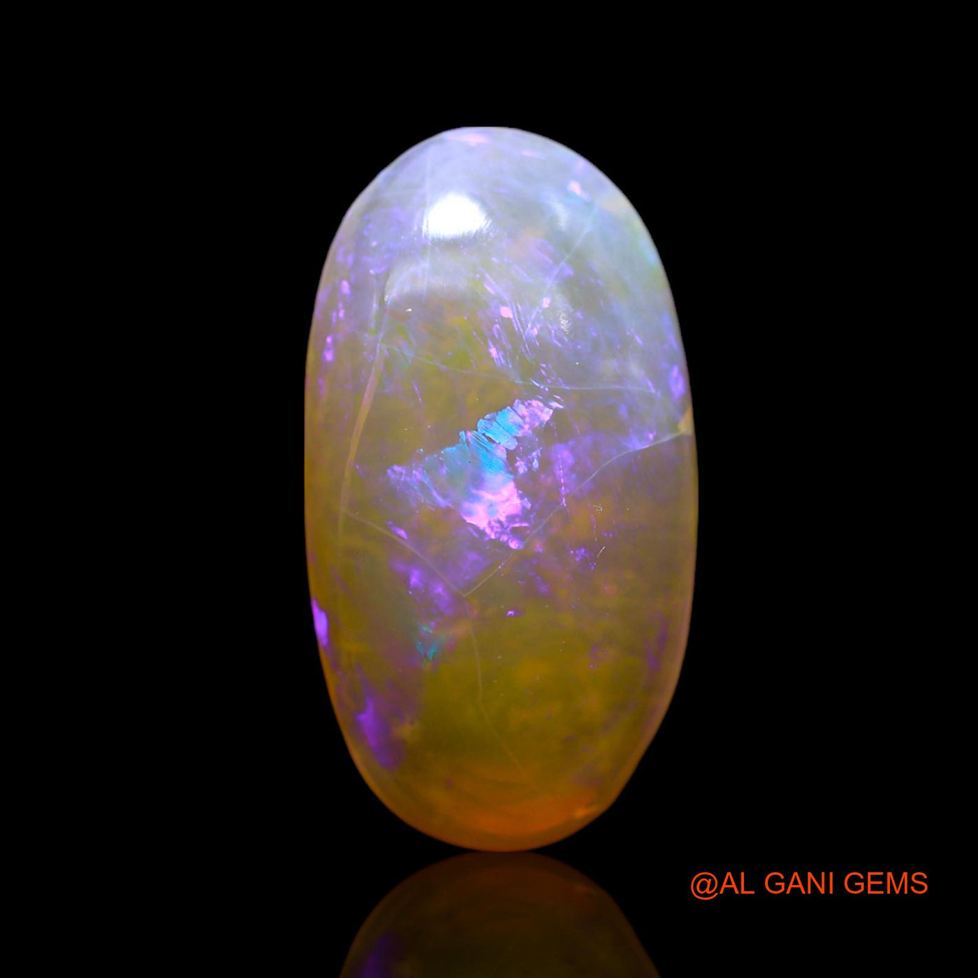 6.00 Cts Unheated Australian Fire Opal Loose Gemstone Oval Cabochon Natural 18x9x5 mm AF-82