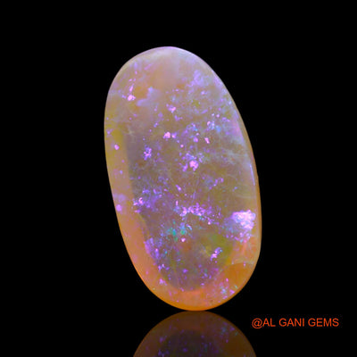 6.00 Cts Unheated Australian Fire Opal Loose Gemstone Oval Cabochon Natural 18x9x5 mm AF-82