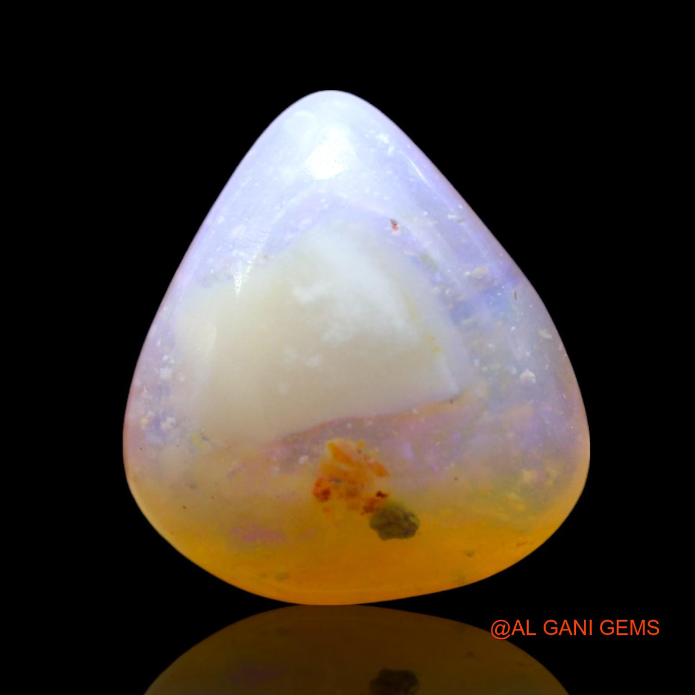 6.00 Cts Unheated Australian Fire Opal Loose Gemstone Trillion Cabochon Natural 14x13x6 mm AF-841
