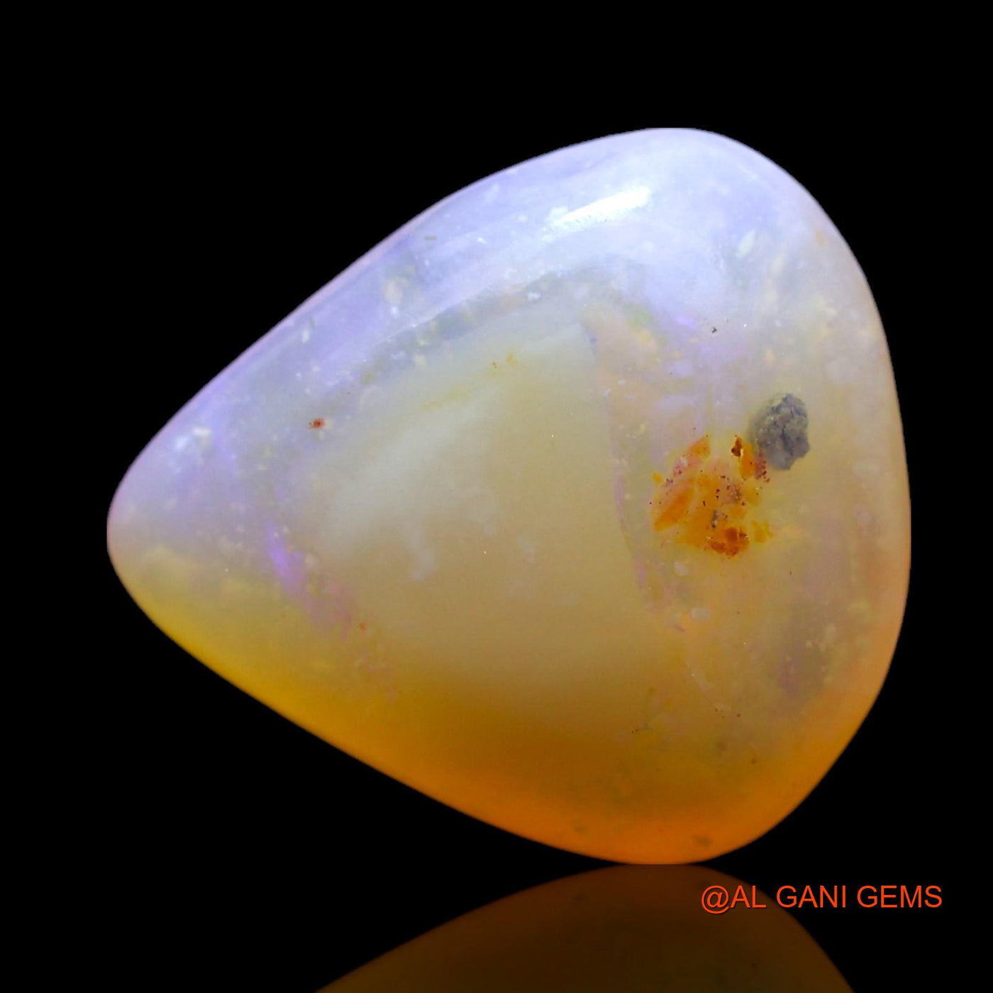 6.00 Cts Unheated Australian Fire Opal Loose Gemstone Trillion Cabochon Natural 14x13x6 mm AF-841