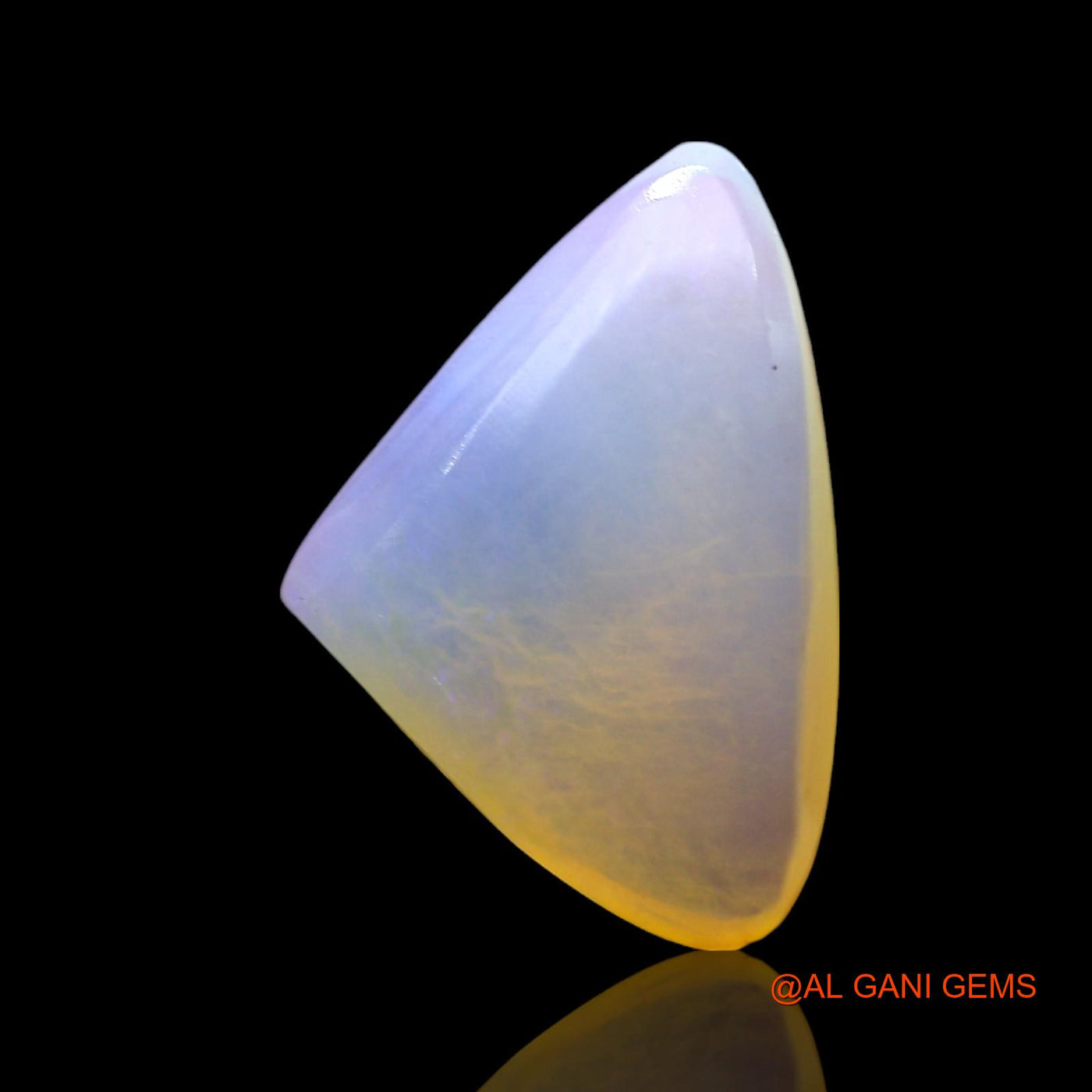 3.00 Cts Natural Australian Fire Opal Trillion Cabochon Loose Gemstone For Jewelry 15x10x4 mm AF-848