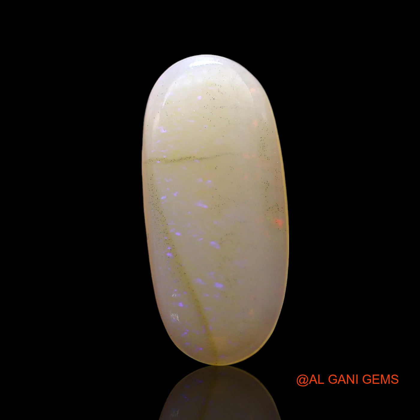 Natural Untreated Fire Opal Loose Gemstone Oval Cabochon From Australia 2.00 Cts 17x8x2 mm AF-849