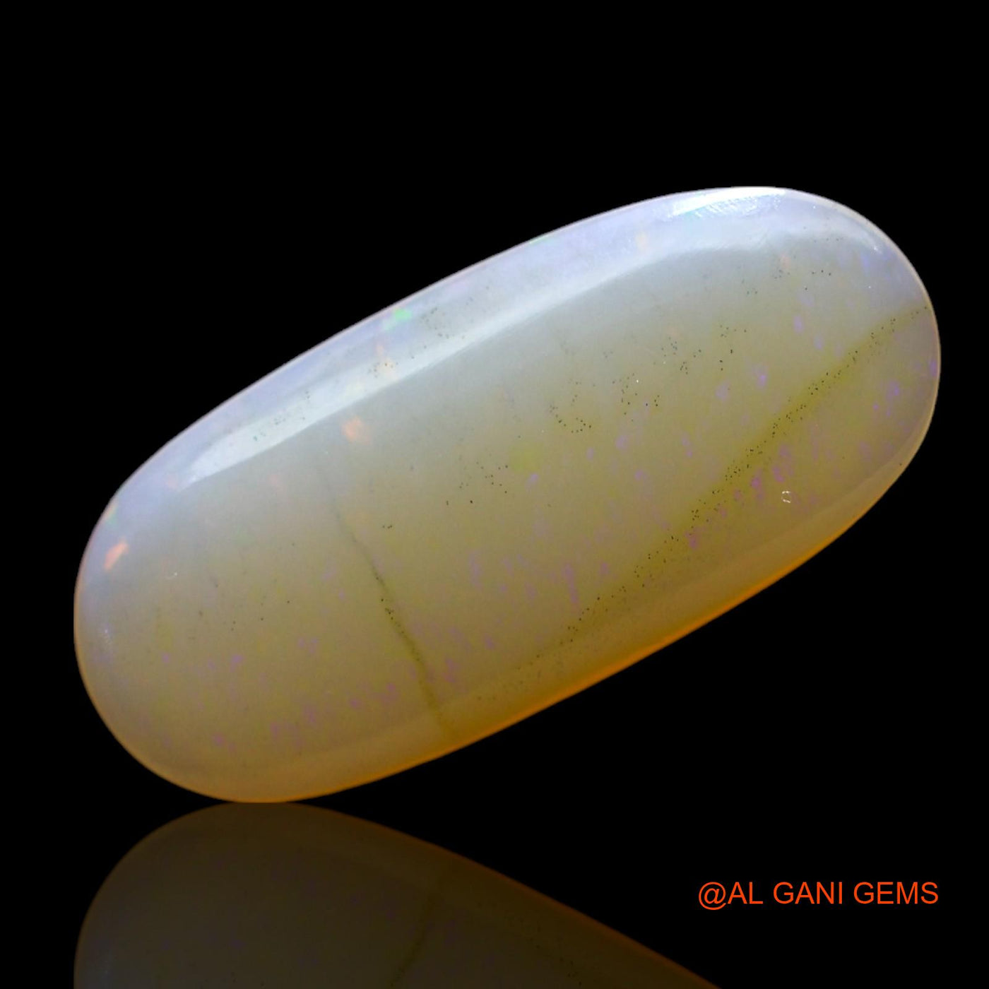Natural Untreated Fire Opal Loose Gemstone Oval Cabochon From Australia 2.00 Cts 17x8x2 mm AF-849