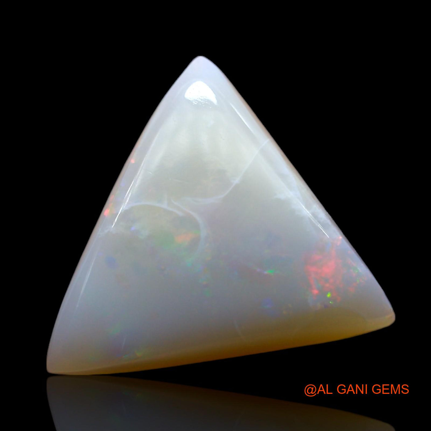 5.00 Cts Natural Australian Fire Opal Trillion Cabochon Loose Gemstone For Jewelry 14x13x5 mm AF-84