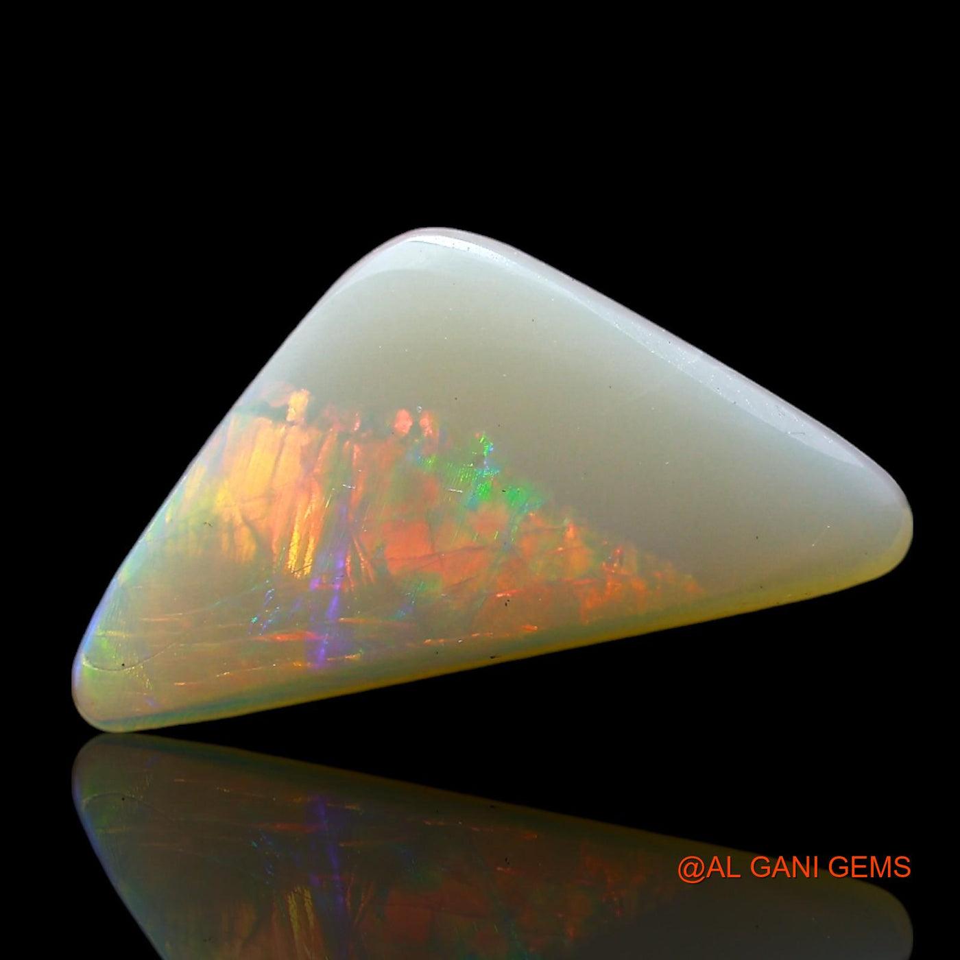 2.00 Cts Natural Australian Fire Opal Trillion Cabochon Loose Gemstone For Jewelry 17x8x3 mm AF-851