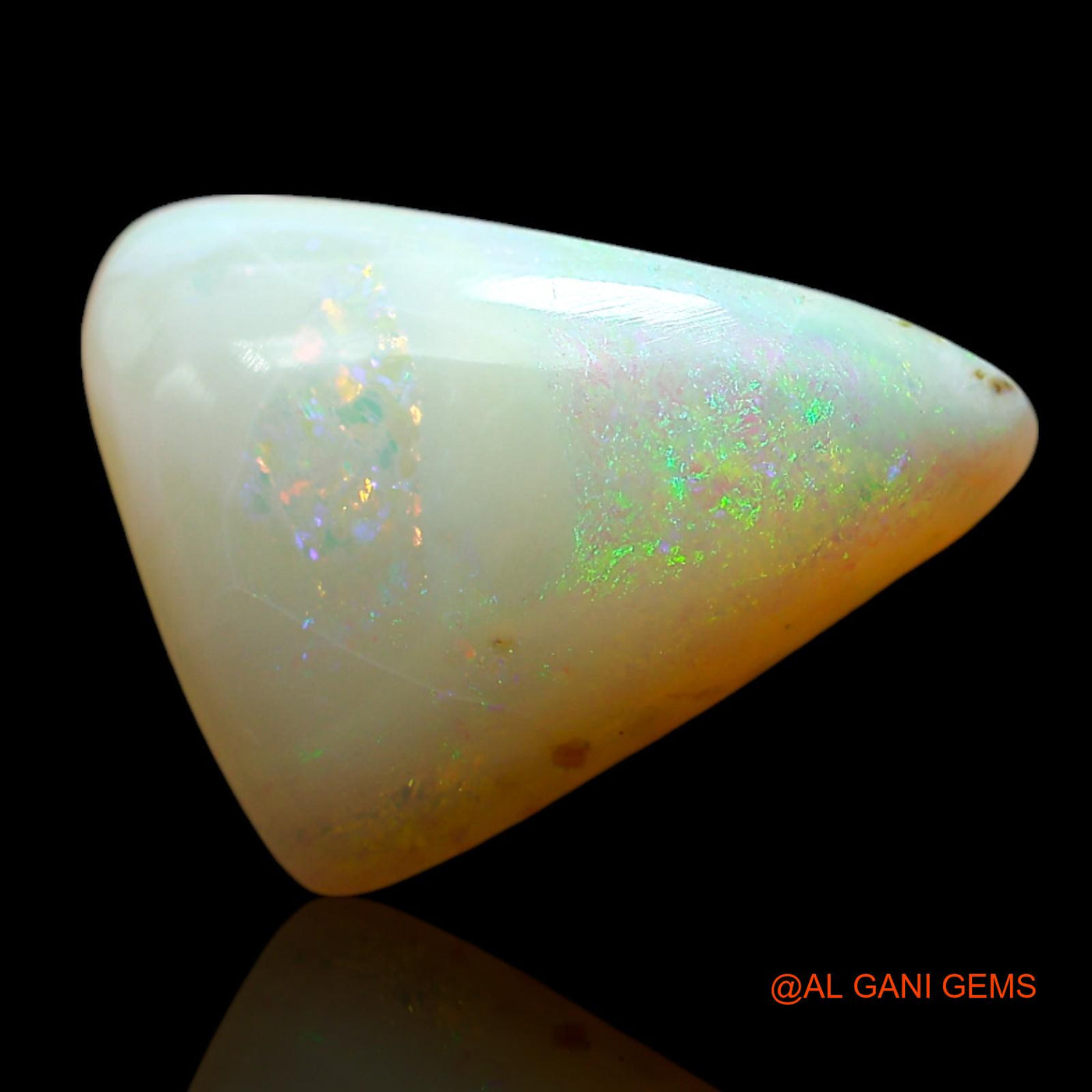 7.00 Cts Natural Australian Fire Opal Loose Gemstone Trillion Cabochon 15x11x6 mm AF-85