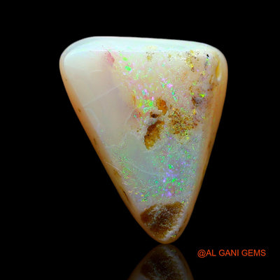 7.00 Cts Natural Australian Fire Opal Loose Gemstone Trillion Cabochon 15x11x6 mm AF-85