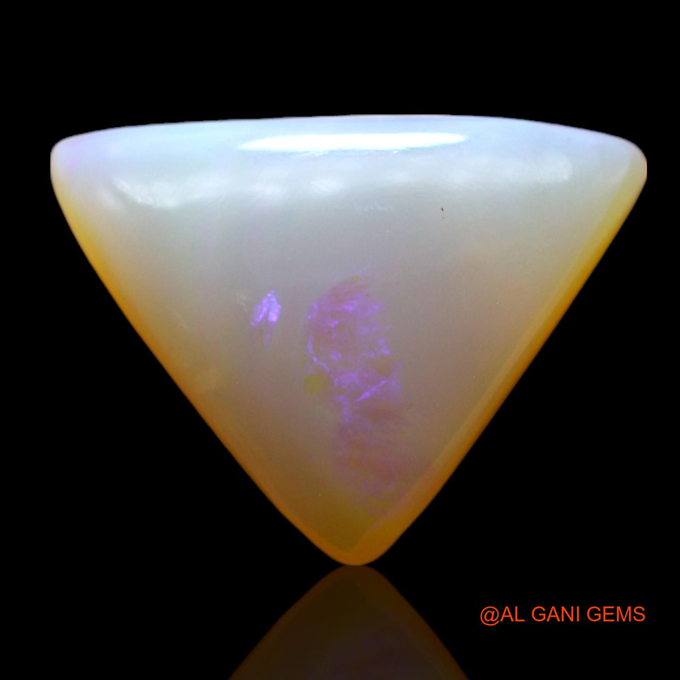 Natural Untreated Fire Opal Loose Gemstone Trillion Cabochon From Australia 5.00 Cts 15x11x5 mm AF-861