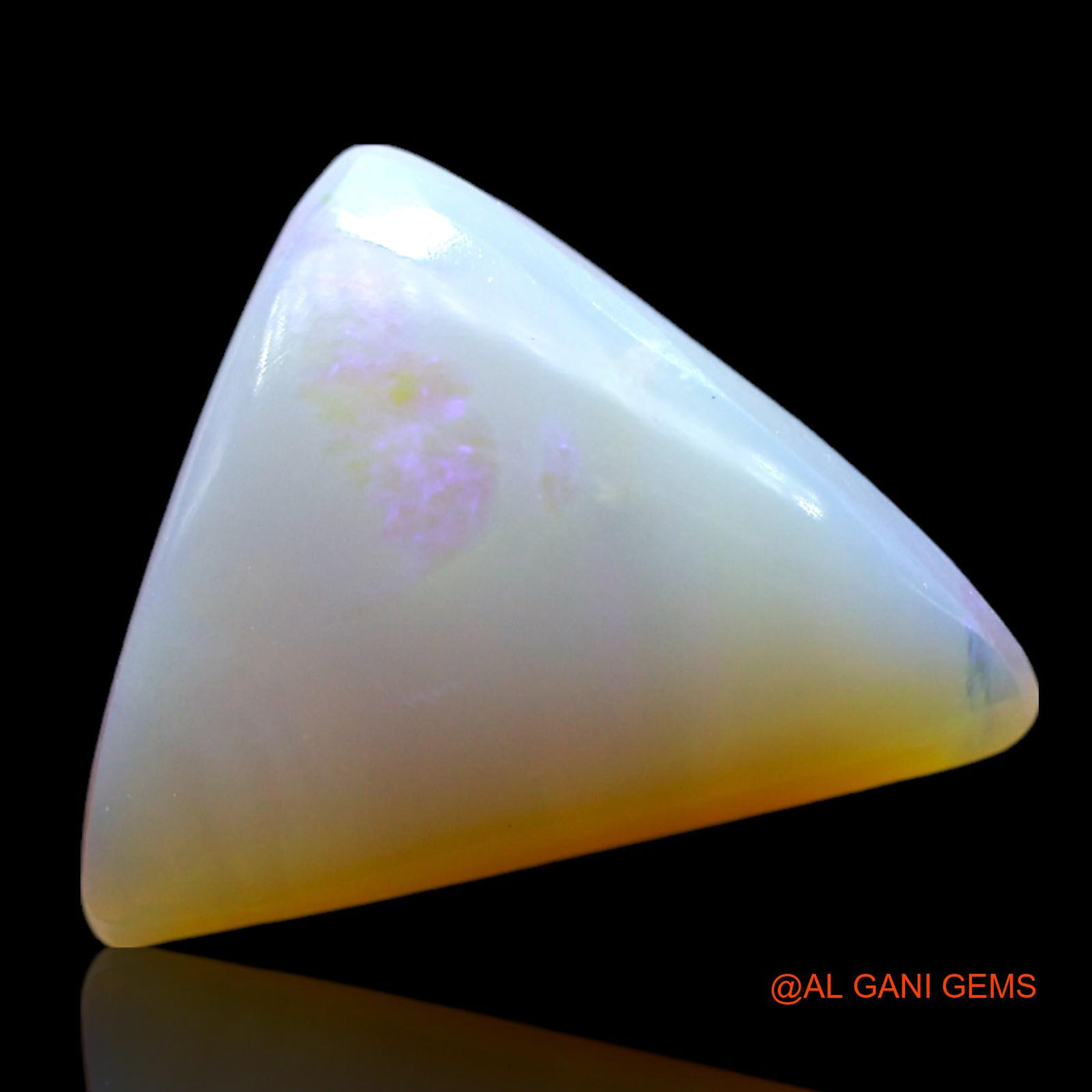 Natural Untreated Fire Opal Loose Gemstone Trillion Cabochon From Australia 5.00 Cts 15x11x5 mm AF-861