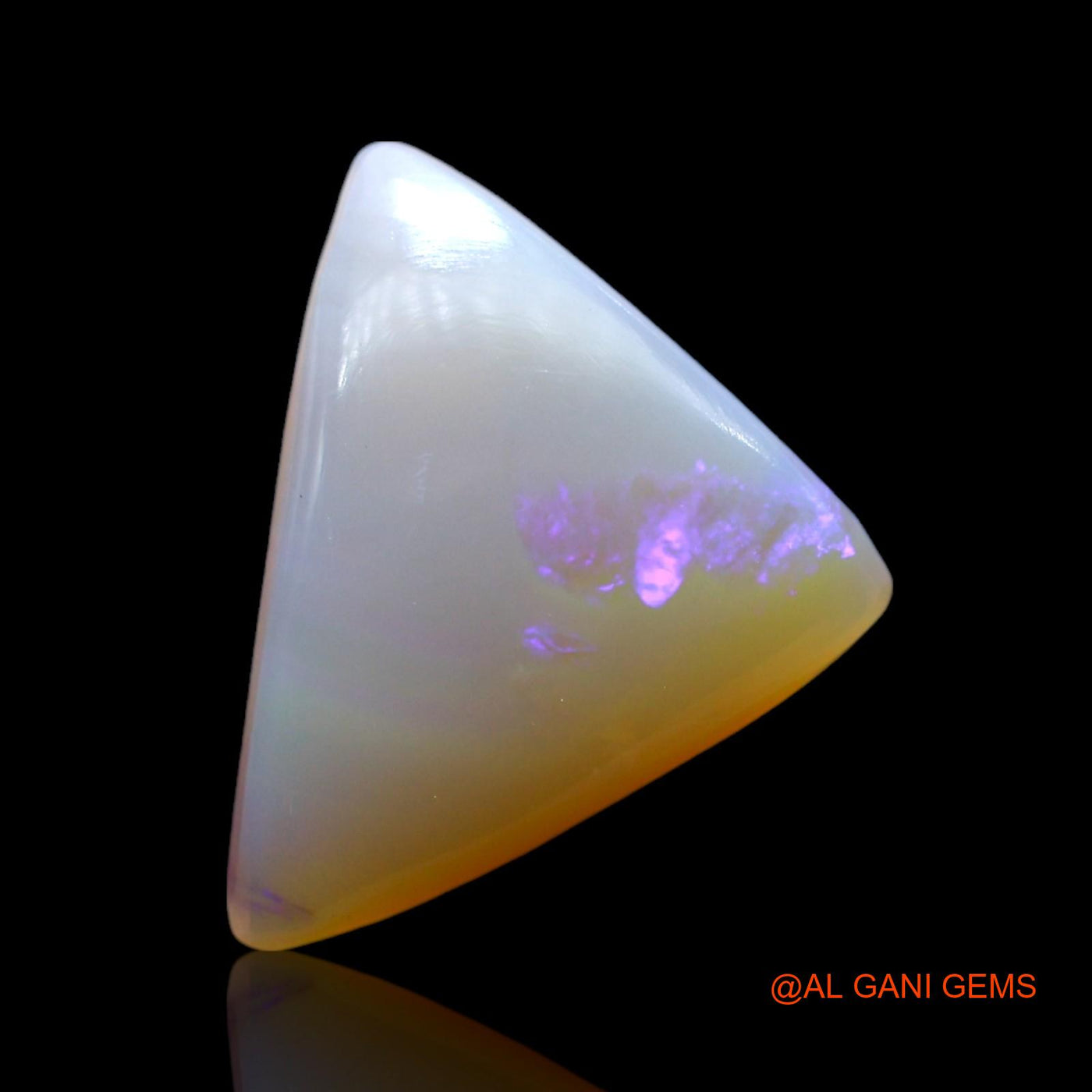 Natural Untreated Fire Opal Loose Gemstone Trillion Cabochon From Australia 5.00 Cts 15x11x5 mm AF-861