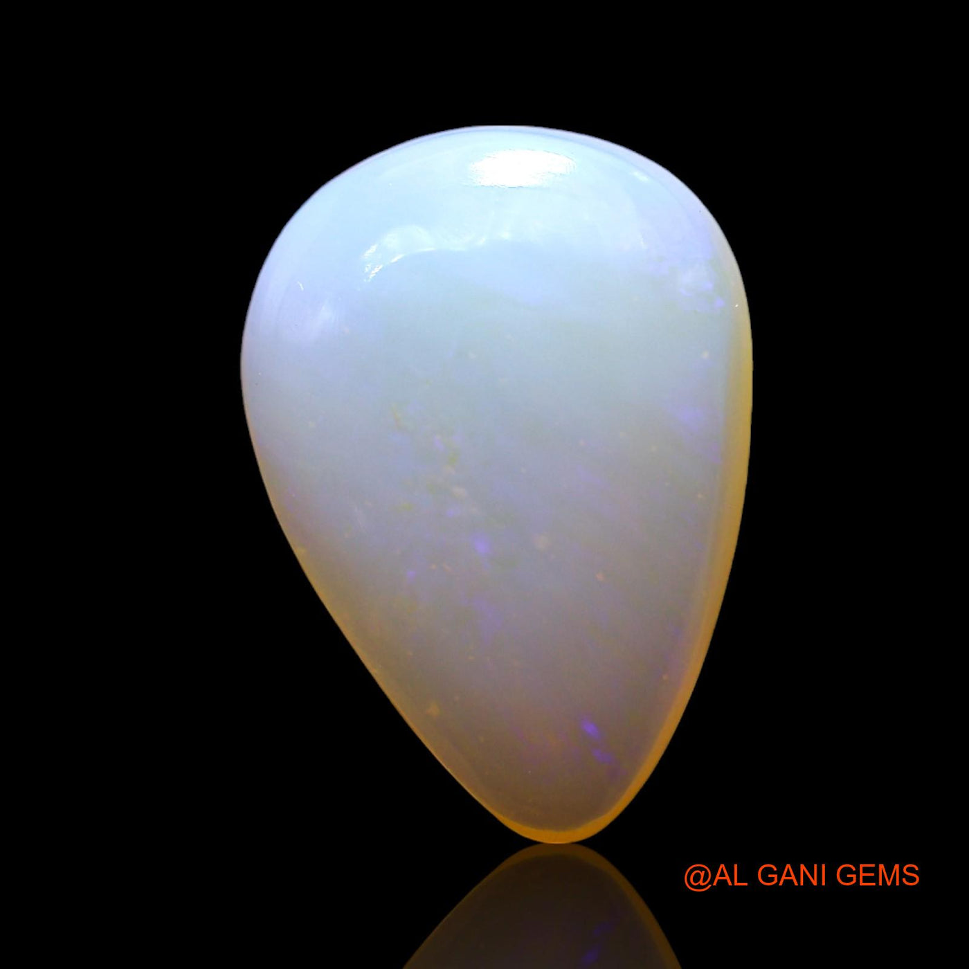 4.00 Cts Natural Australian Fire Opal Pear Cabochon Loose Gemstone For Jewelry 16x11x5 mm AF-863