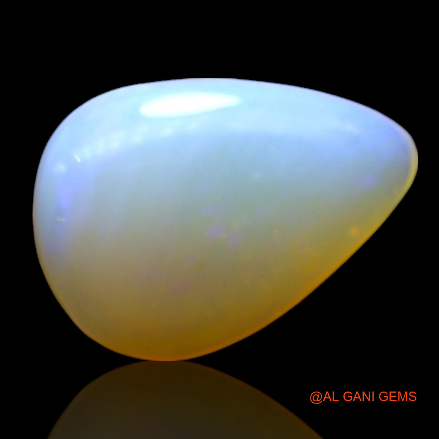 4.00 Cts Natural Australian Fire Opal Pear Cabochon Loose Gemstone For Jewelry 16x11x5 mm AF-863