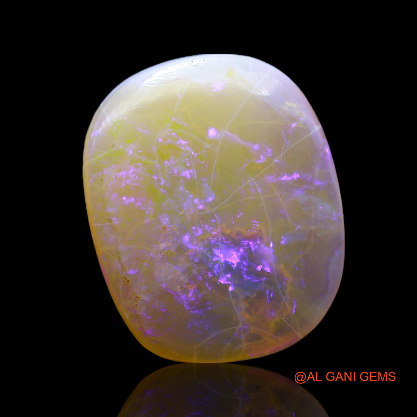 4.00 Cts Unheated Australian Fire Opal Loose Gemstone Oval Cabochon Natural 16x13x3 mm AF-86