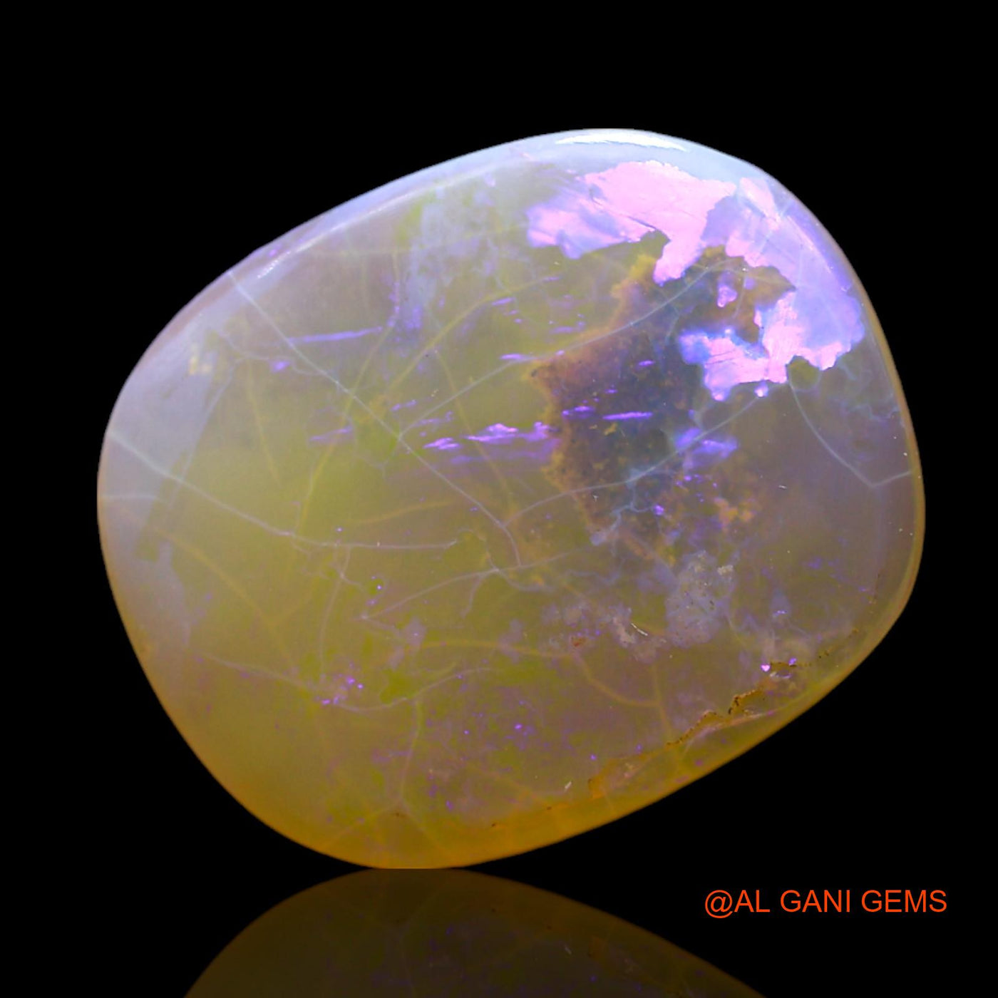 4.00 Cts Unheated Australian Fire Opal Loose Gemstone Oval Cabochon Natural 16x13x3 mm AF-86