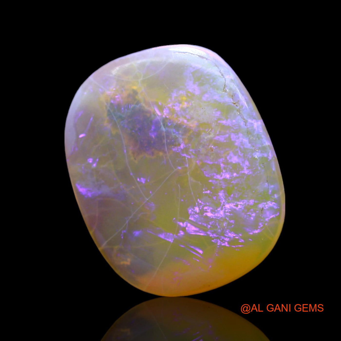 4.00 Cts Unheated Australian Fire Opal Loose Gemstone Oval Cabochon Natural 16x13x3 mm AF-86