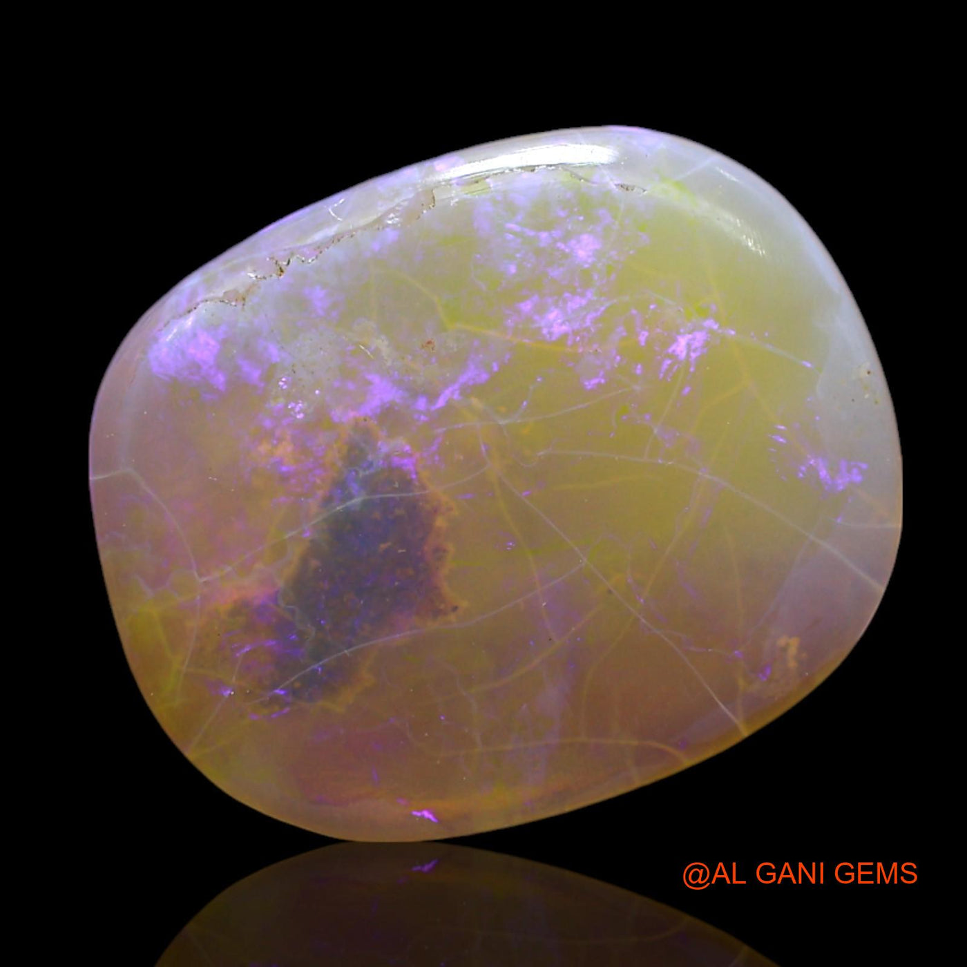 4.00 Cts Unheated Australian Fire Opal Loose Gemstone Oval Cabochon Natural 16x13x3 mm AF-86