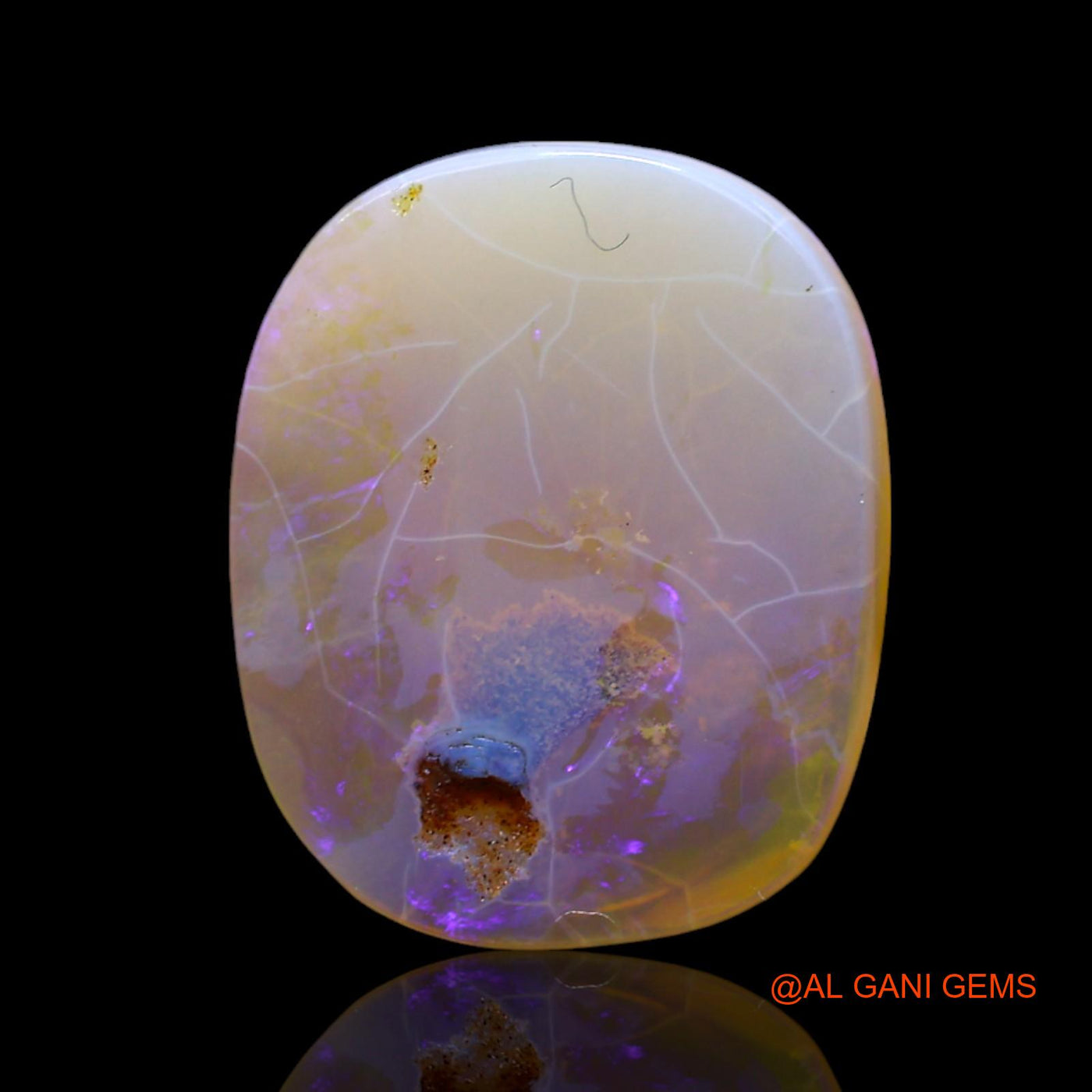4.00 Cts Unheated Australian Fire Opal Loose Gemstone Oval Cabochon Natural 16x13x3 mm AF-86