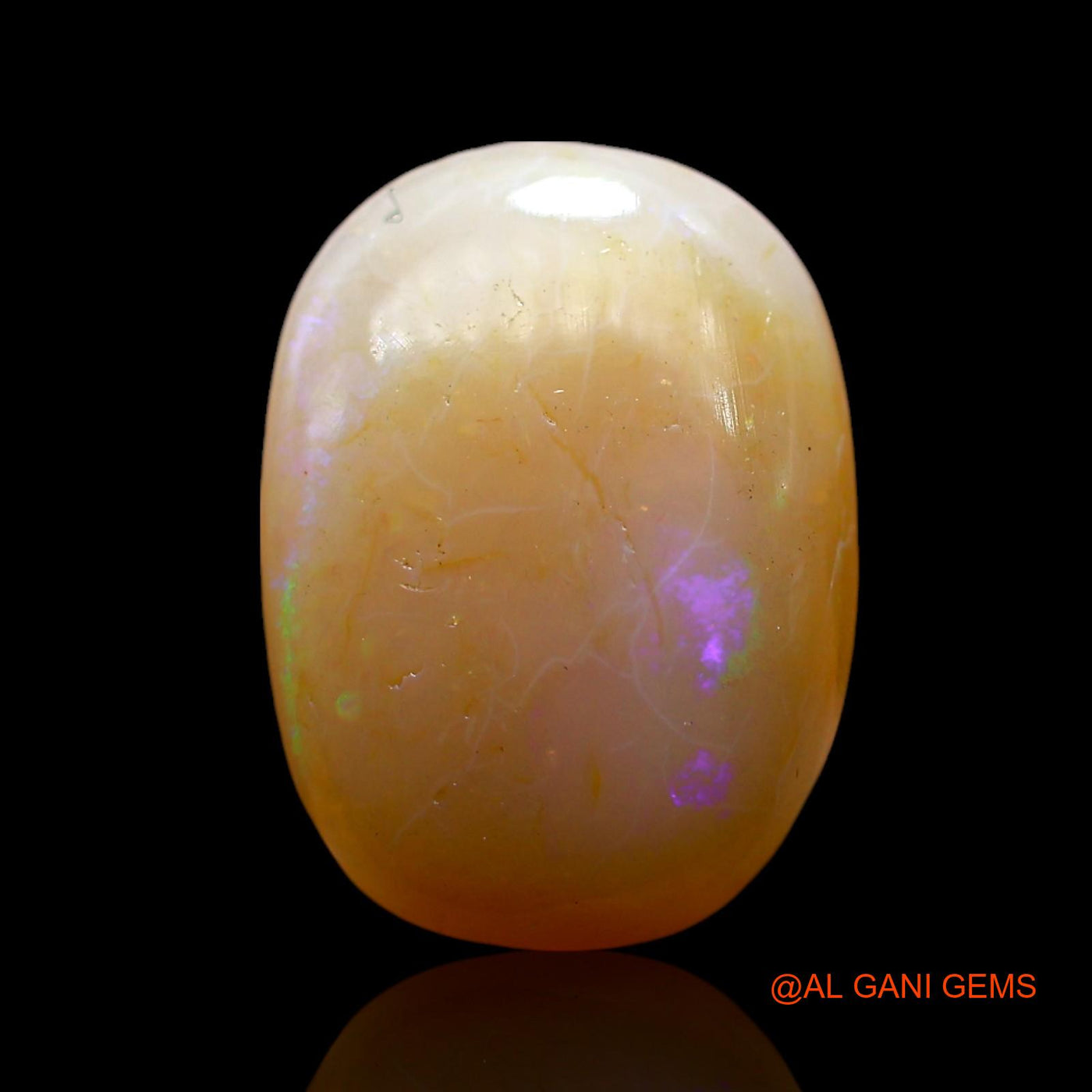 5.00 Cts Unheated Australian Fire Opal Loose Gemstone Oval Cabochon Natural 14x10x5 mm AF-874