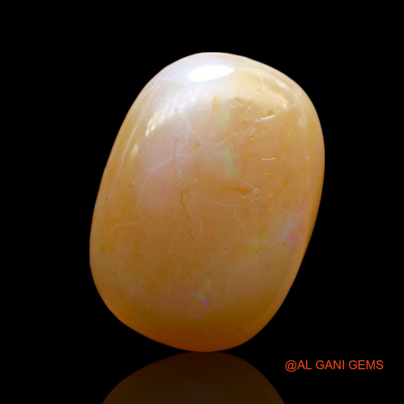 5.00 Cts Unheated Australian Fire Opal Loose Gemstone Oval Cabochon Natural 14x10x5 mm AF-874
