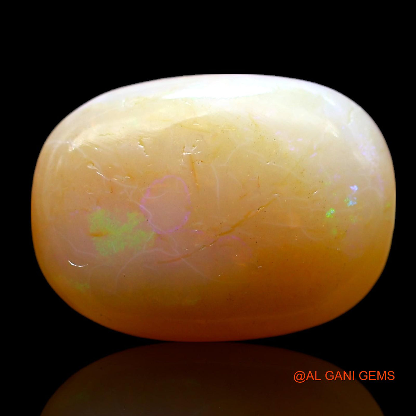 5.00 Cts Unheated Australian Fire Opal Loose Gemstone Oval Cabochon Natural 14x10x5 mm AF-874