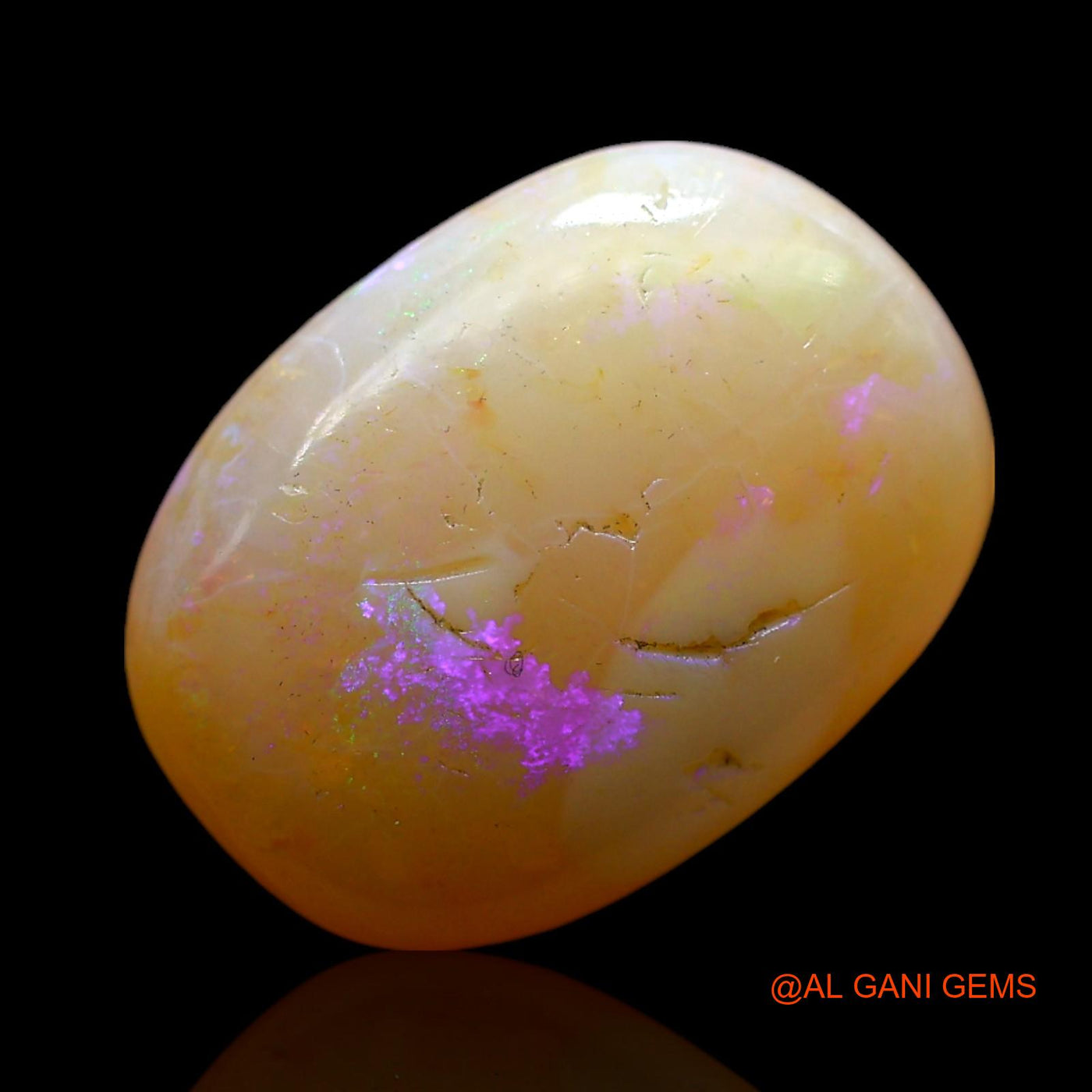 5.00 Cts Unheated Australian Fire Opal Loose Gemstone Oval Cabochon Natural 14x10x5 mm AF-874