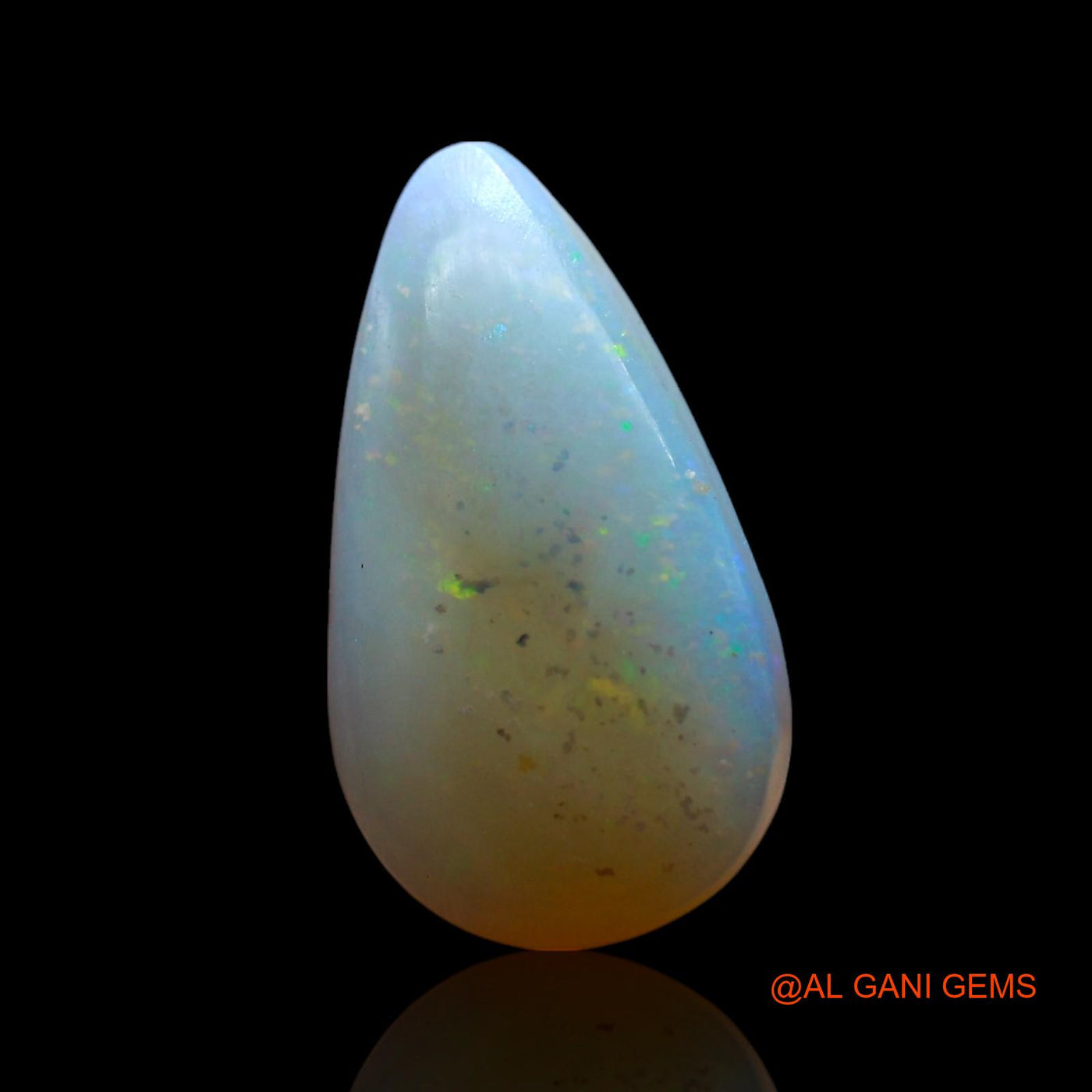 3.00 Cts Natural Australian Fire Opal Loose Gemstone Pear Cabochon 16x9x3 mm AF-875