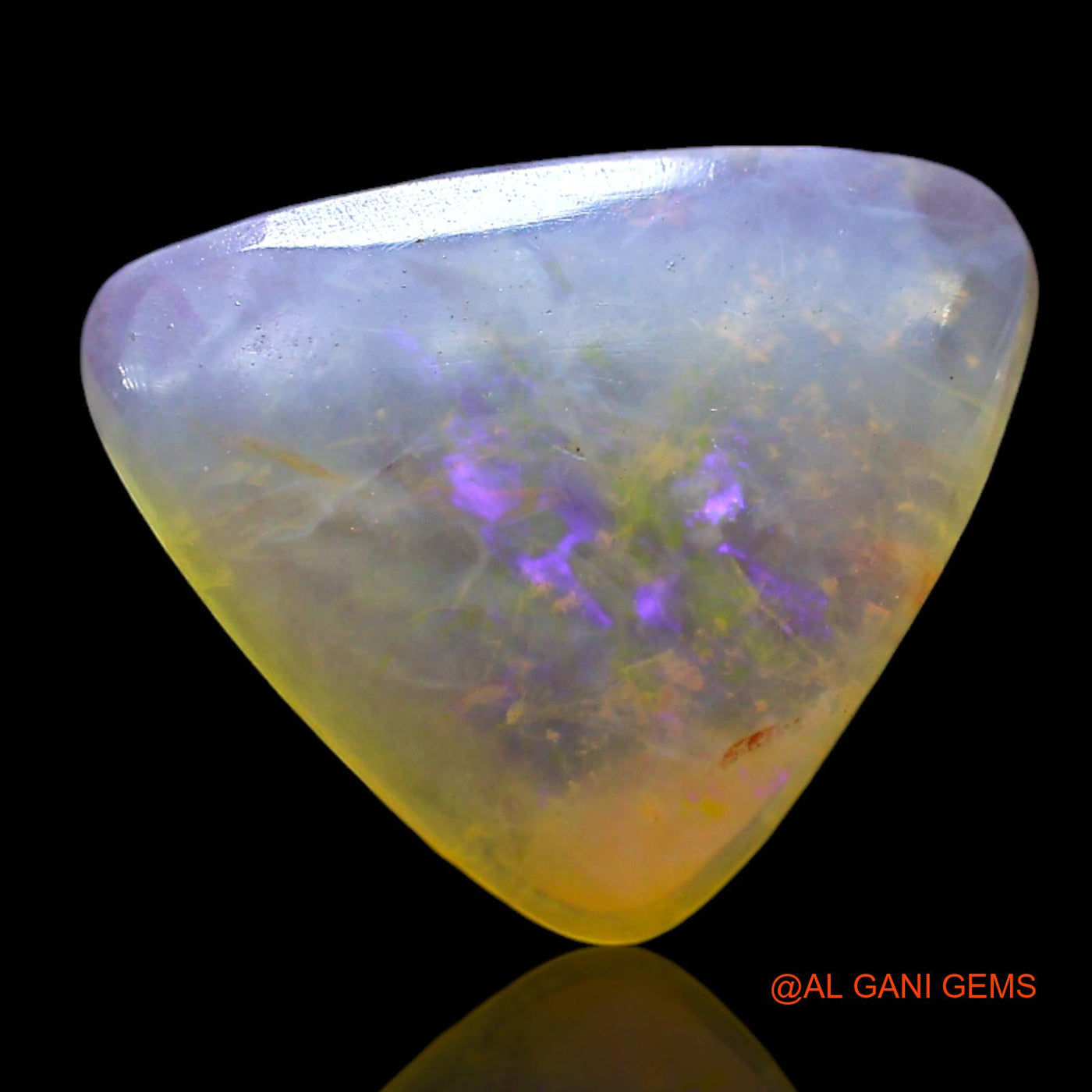 3.00 Cts Natural Australian Fire Opal Loose Gemstone Trillion Cabochon 13x11x3 mm AF-878