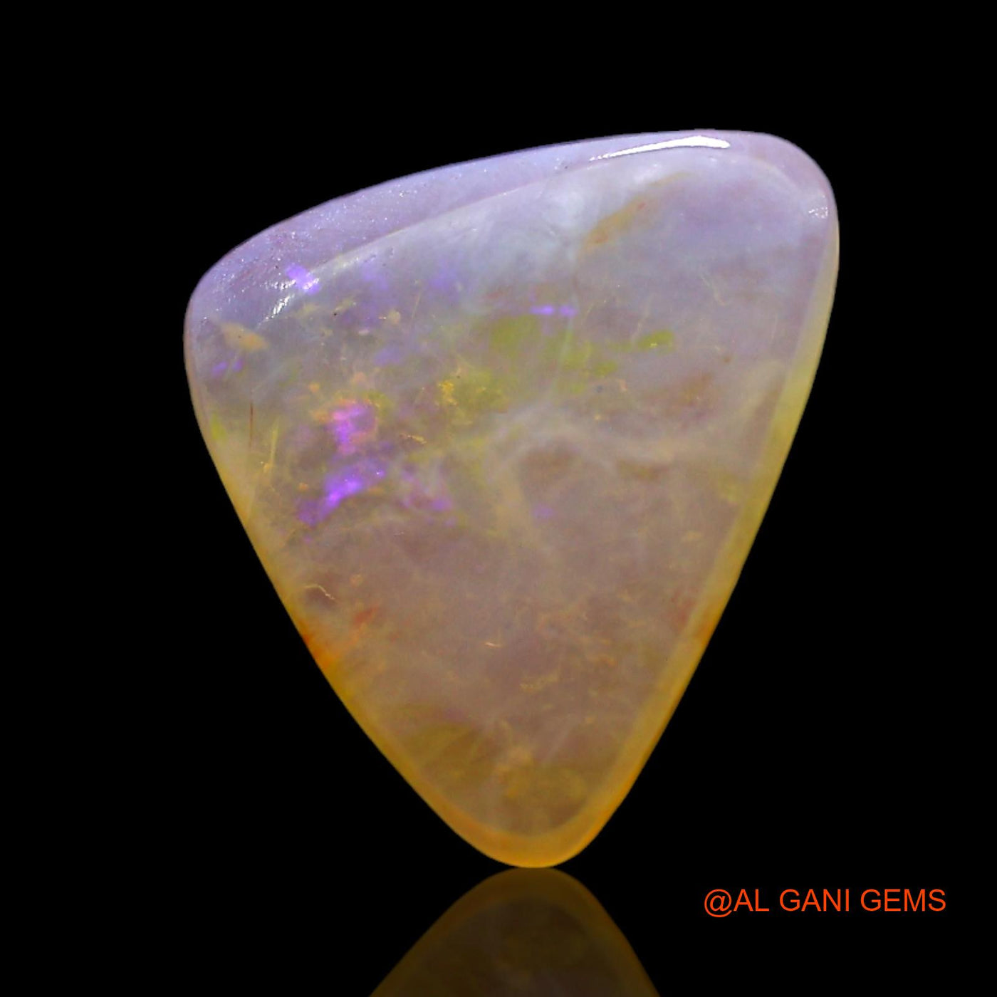 3.00 Cts Natural Australian Fire Opal Loose Gemstone Trillion Cabochon 13x11x3 mm AF-878